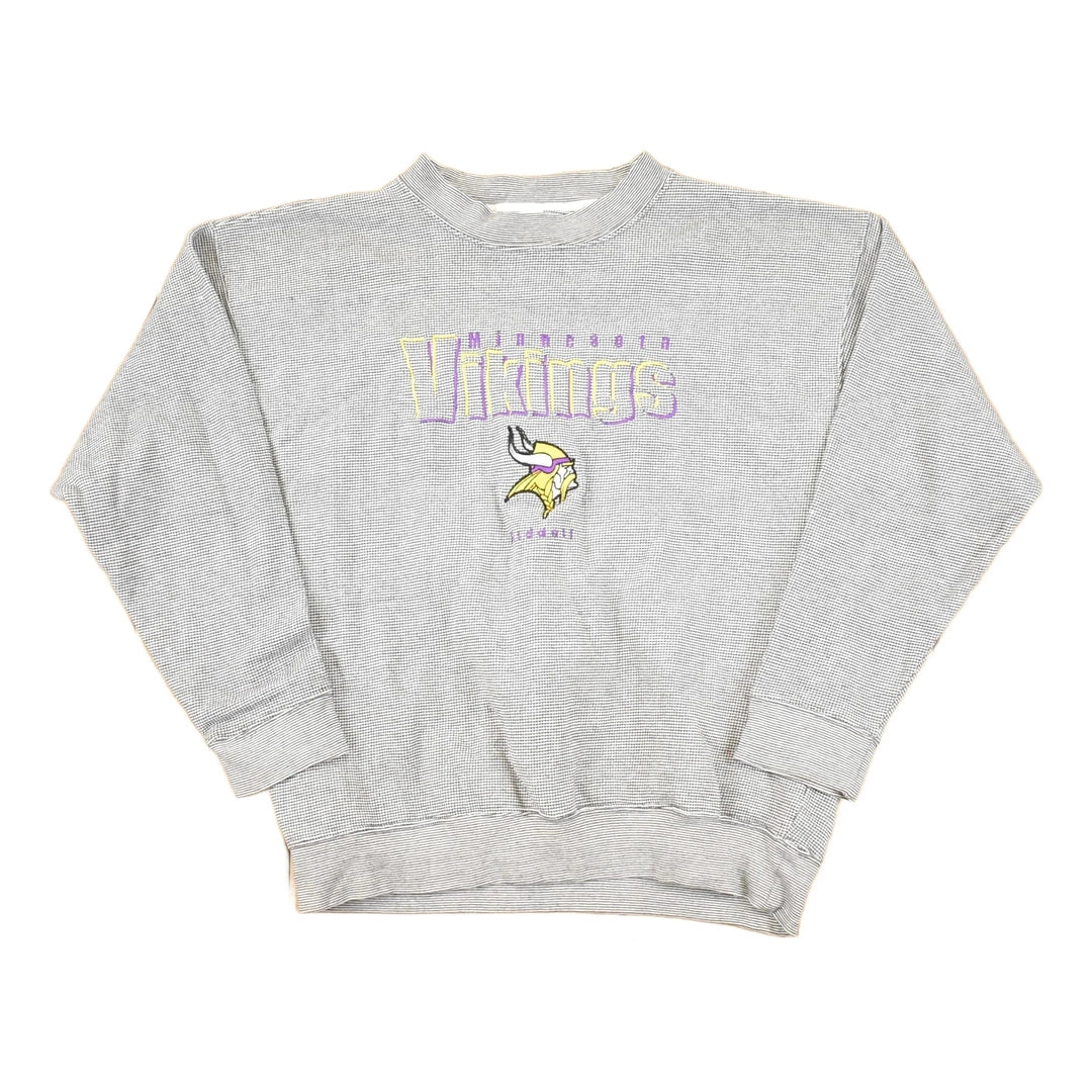 Vintage 1990s Minnesota Vikings Riddell NFL Crewneck Sweatshirt Mens L