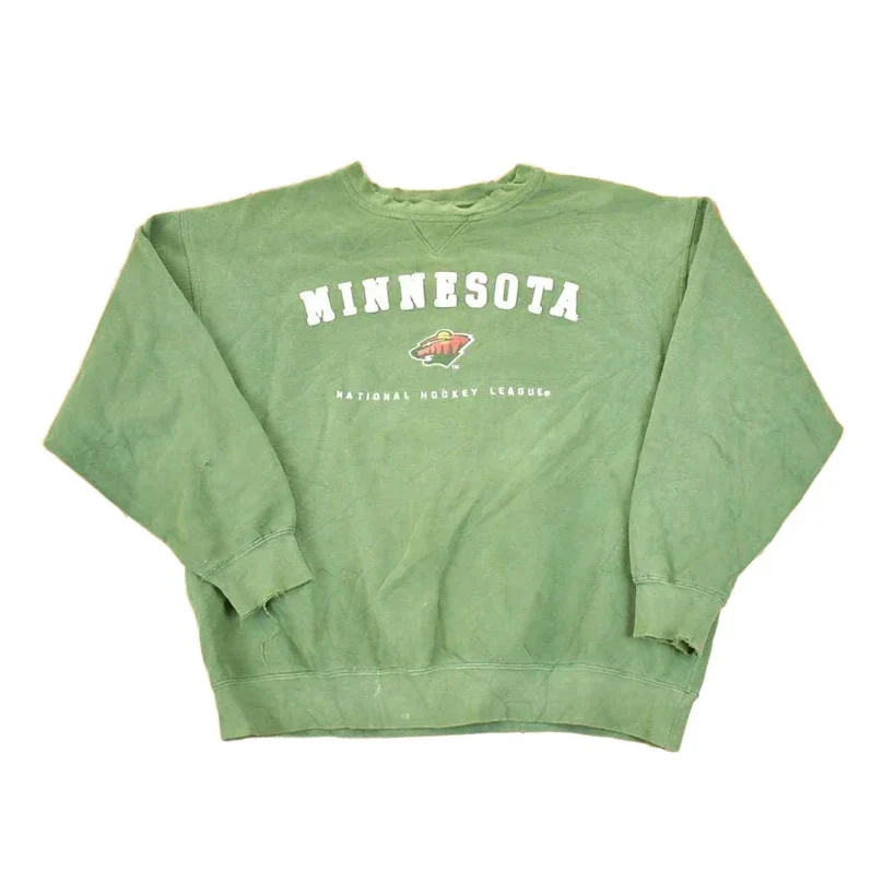 Vintage 1990s Minnesota Wild Embroidered NHL Hockey Crewneck Sweatshirt Mens XL