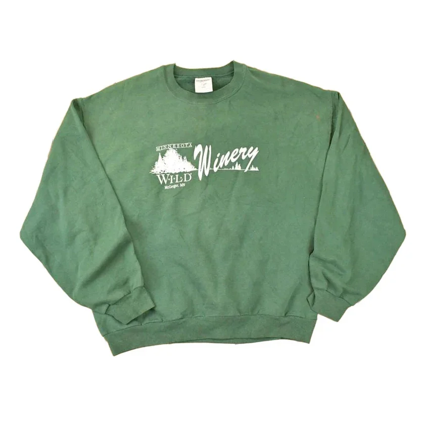 Vintage 1990s Minnesota Wild Winery Graphic Print Crewneck Sweatshirt Men's L