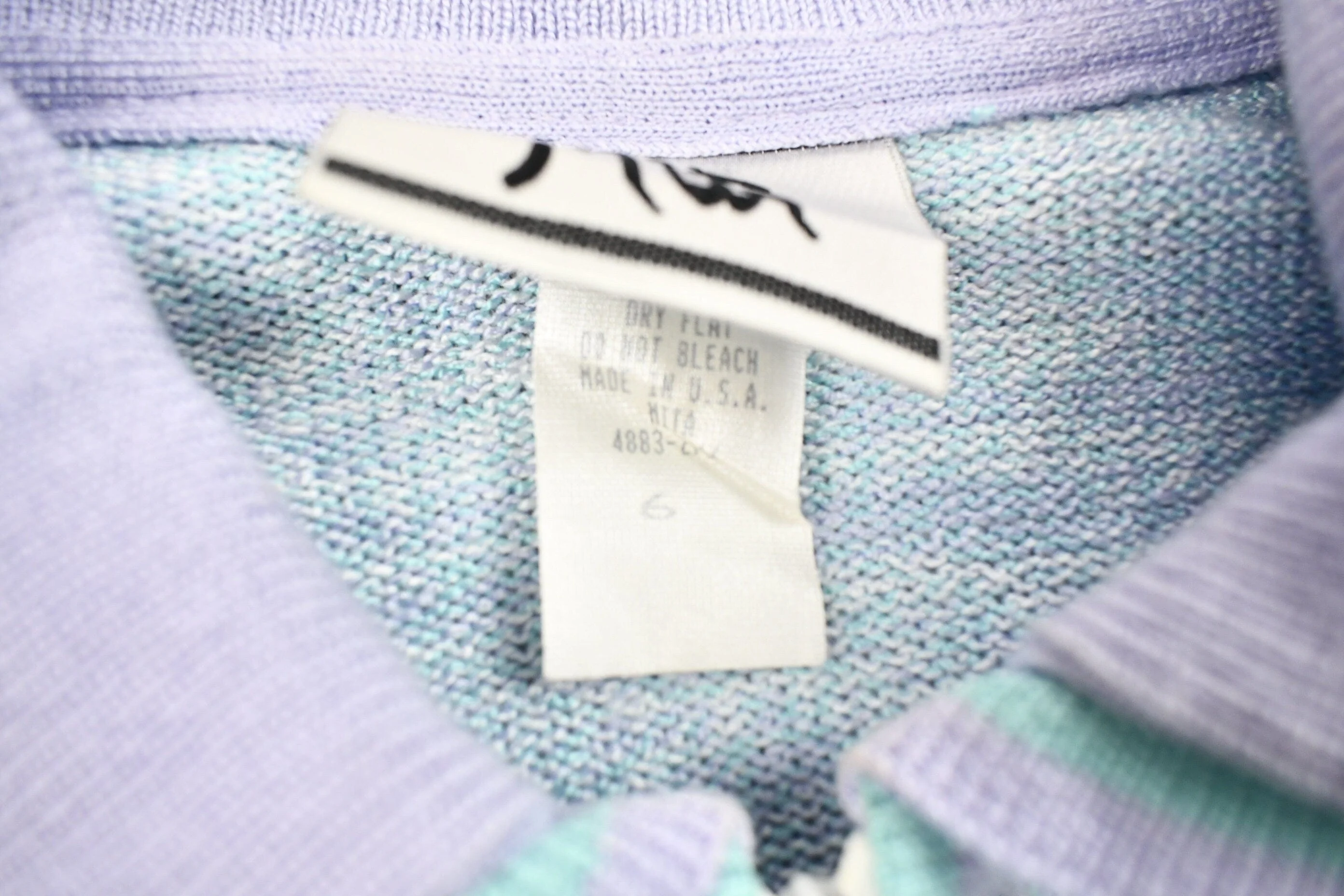 Vintage 1990s Mita Zip Up Pastel Sweater Youth Small - Image 4