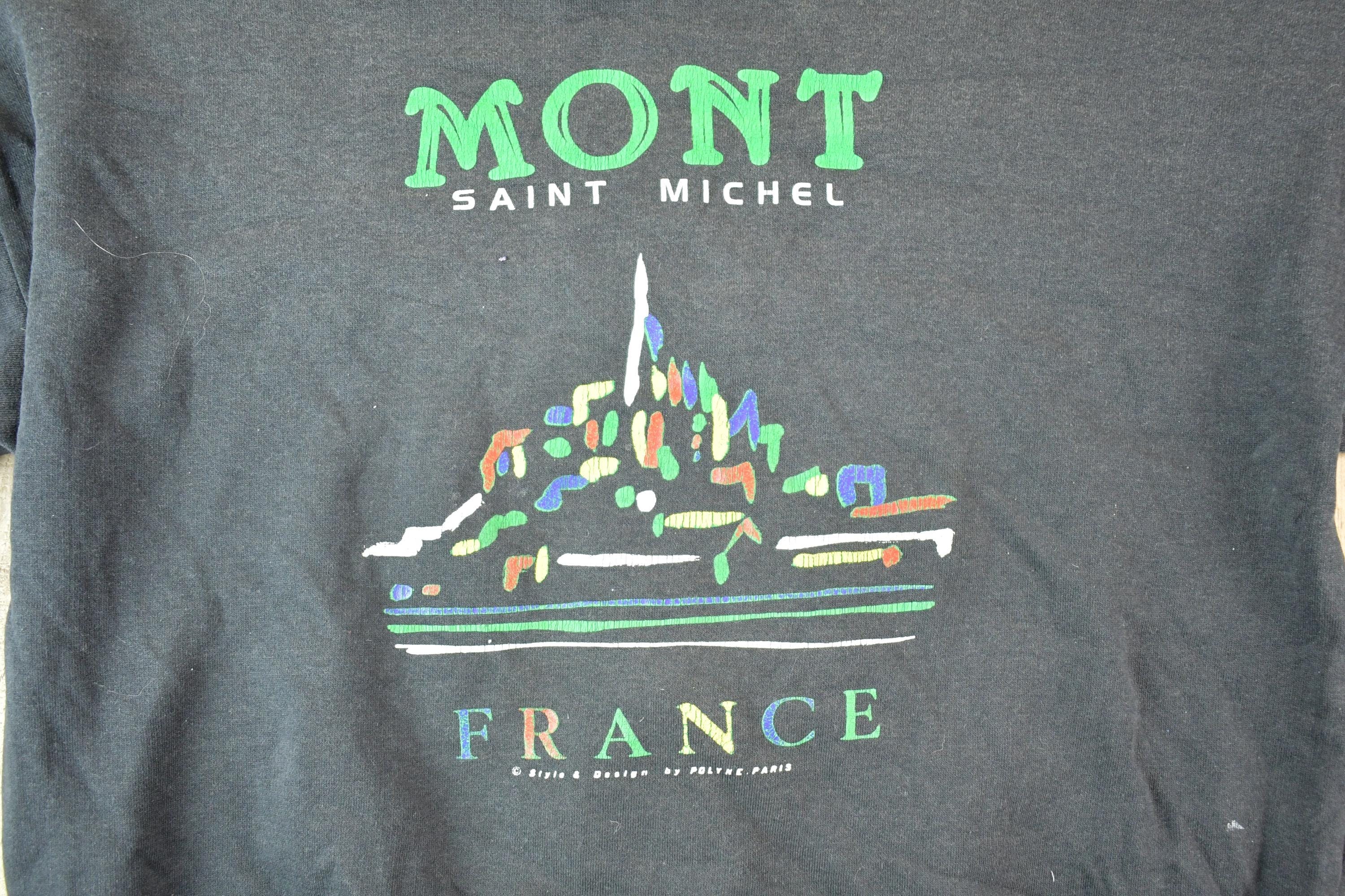Vintage 1990s Mont Saint Michel France Crewneck Sweatshirt Mens L - Image 3