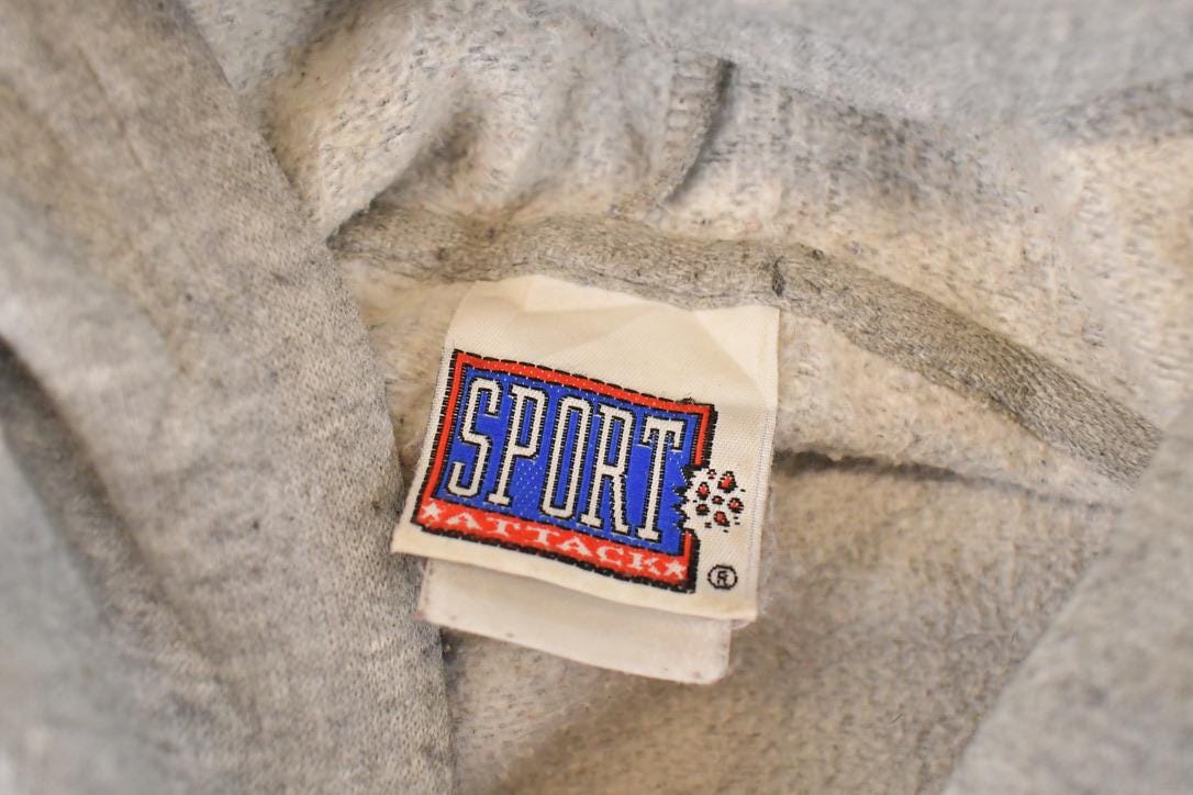 Vintage 1990s Montana University Embroidered Hoodie Sweater Mens L - Image 4