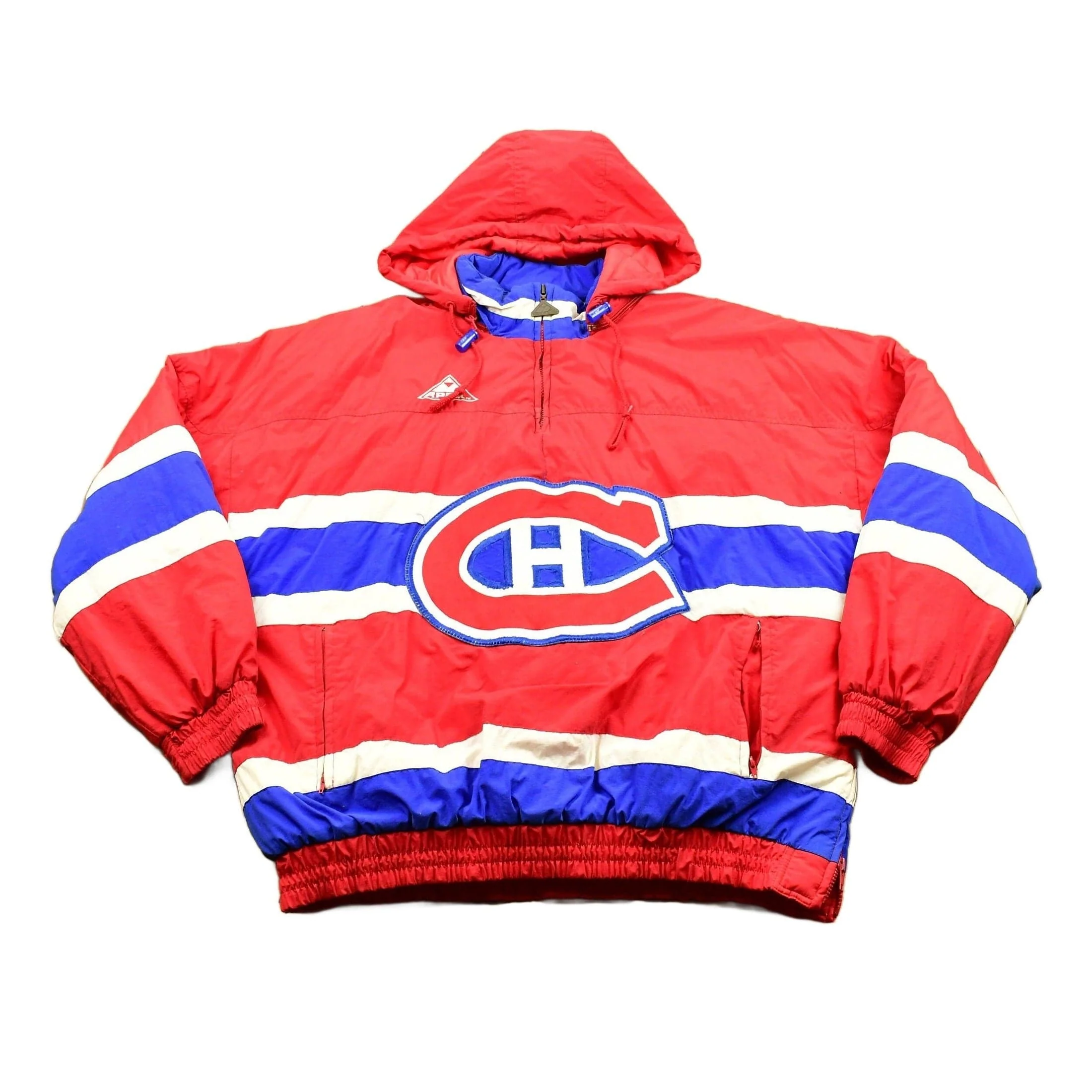 Vintage 1990s Montreal Canadiens NHL Apex One Quarter Zip Puffer Jacket Men's Large