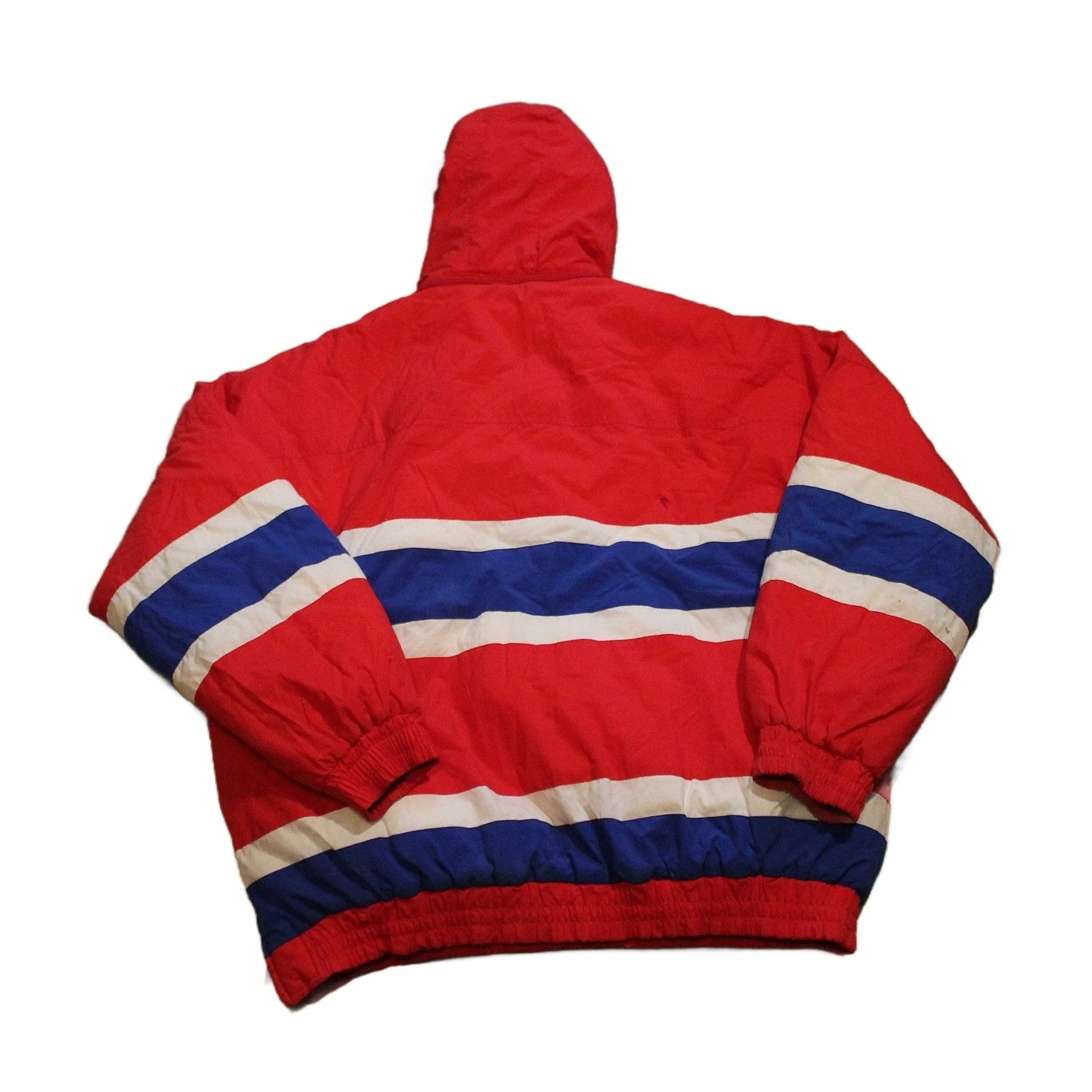Vintage 1990s Montreal Canadiens NHL Apex One Quarter Zip Puffer Jacket Men's Large - Image 2
