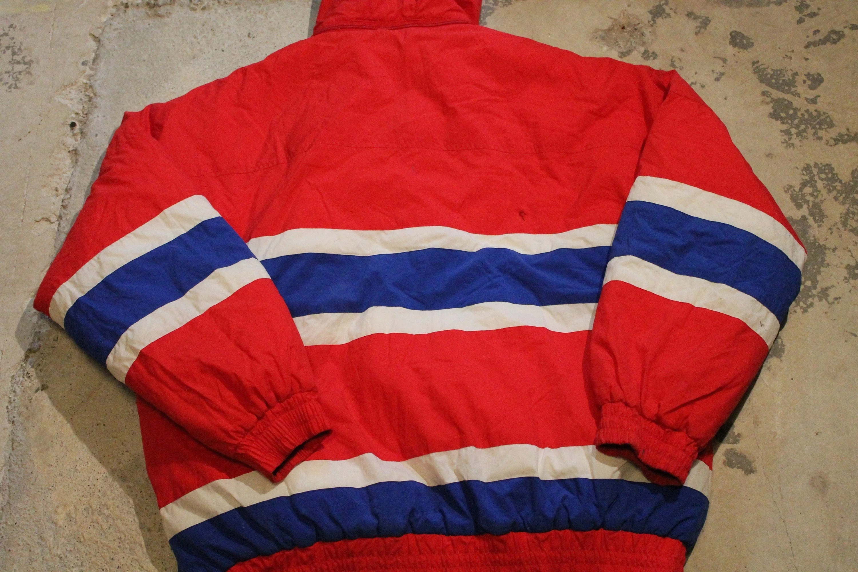 Vintage 1990s Montreal Canadiens NHL Apex One Quarter Zip Puffer Jacket Men's Large - Image 4