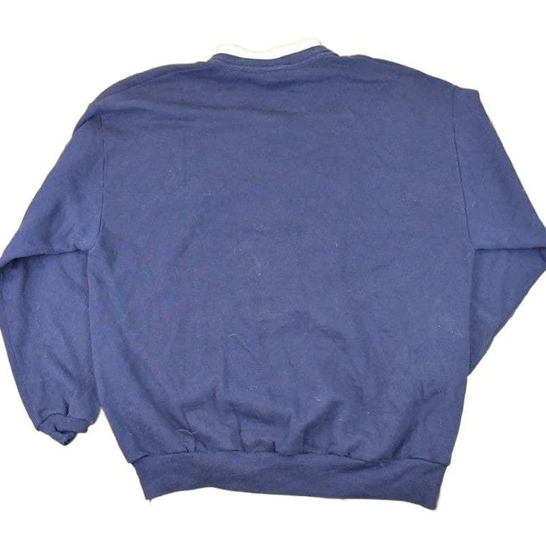 Vintage 1990s Morning Sun Blue Jays Graphic Print Double Collar Crewneck Sweatshirt Women's XXL - Image 2