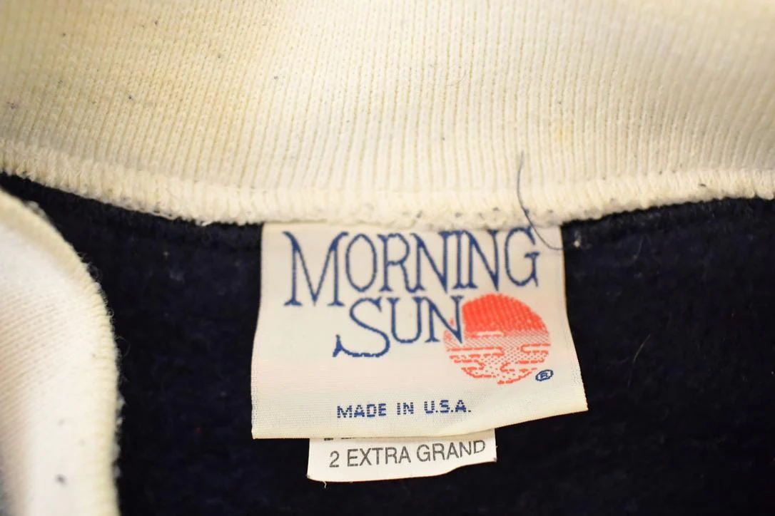 Vintage 1990s Morning Sun Blue Jays Graphic Print Double Collar Crewneck Sweatshirt Women's XXL - Image 4