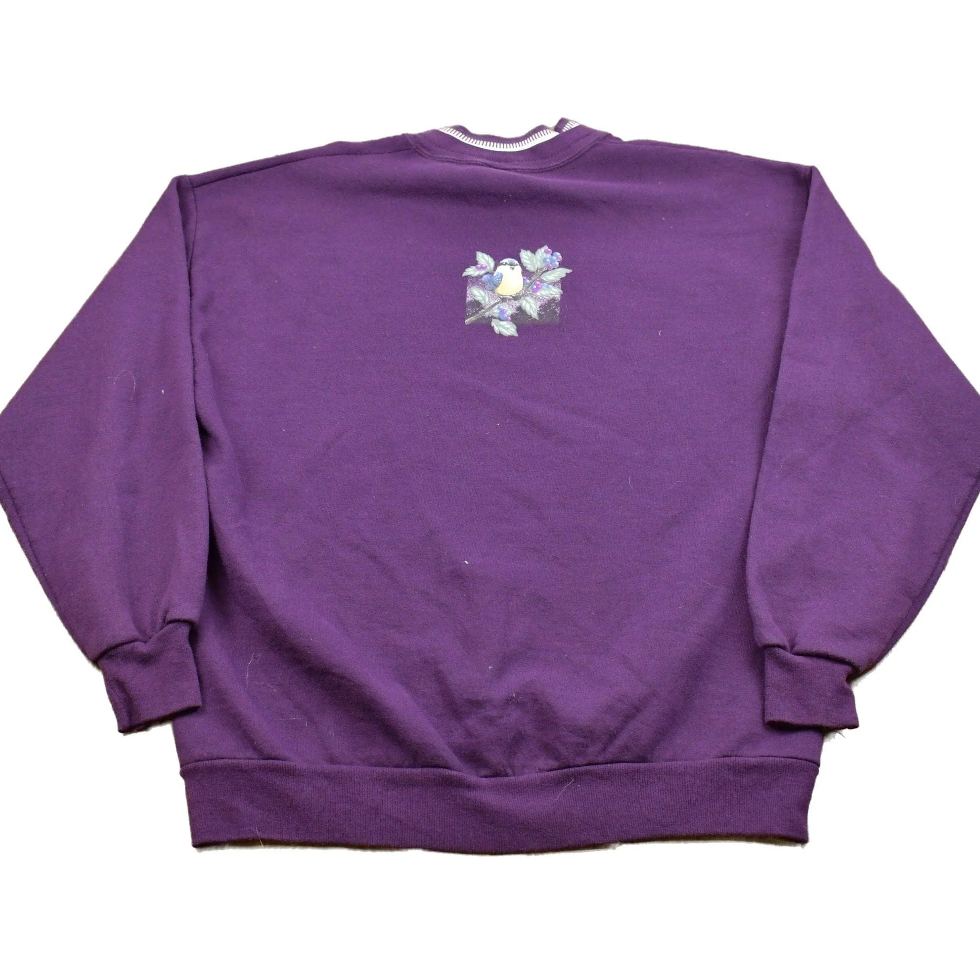 Vintage 1990s Morning Sun Cute Bird Crewneck Sweatshirt Men's Large - Image 2
