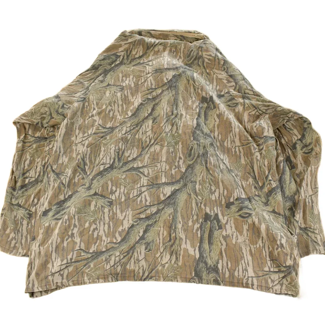 Vintage 1990s Mossy Oak All Over Print Lightweight Tree Camo Jacket Men's 2XL - Image 2
