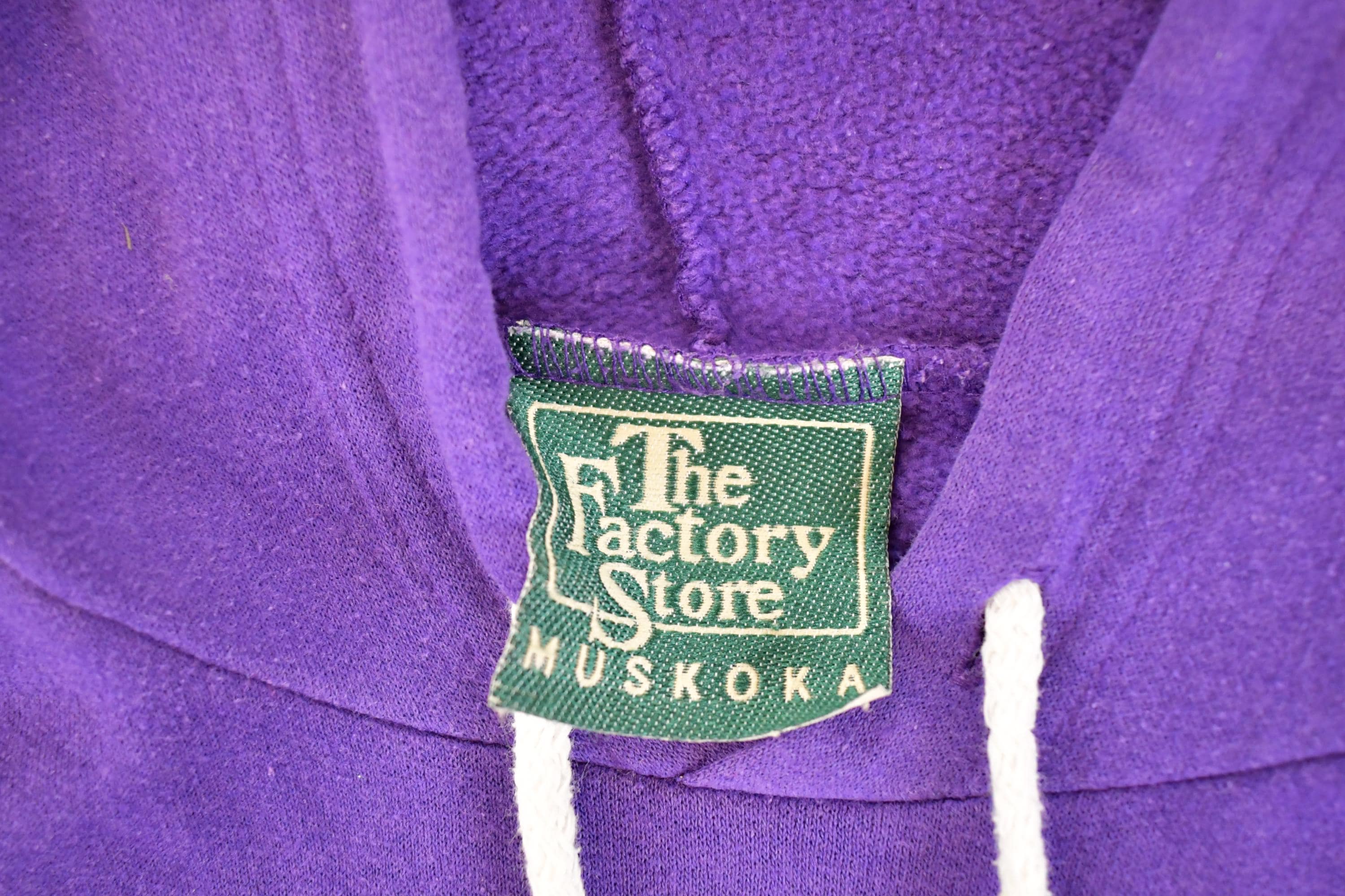 Vintage 1990s Muskoka Canada Souvenir Hoodie Sweatshirt Men's XL - Image 4