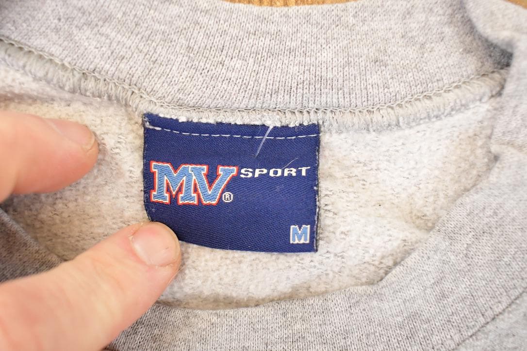 Vintage 1990s MV Sport Valleyfair Graphic Print Collegiate Crewneck Sweatshirt Men's M - Image 4