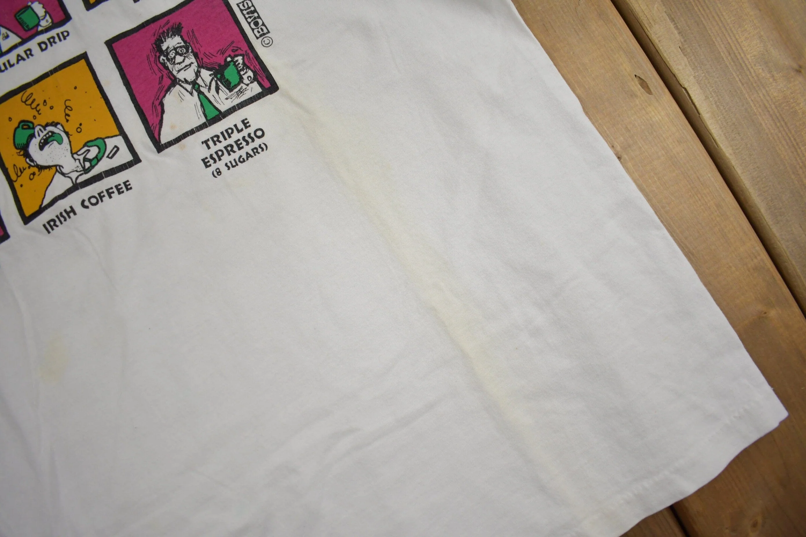 Vintage 1990s Name That Coffee Graphic T Shirt Men's Large - Image 5