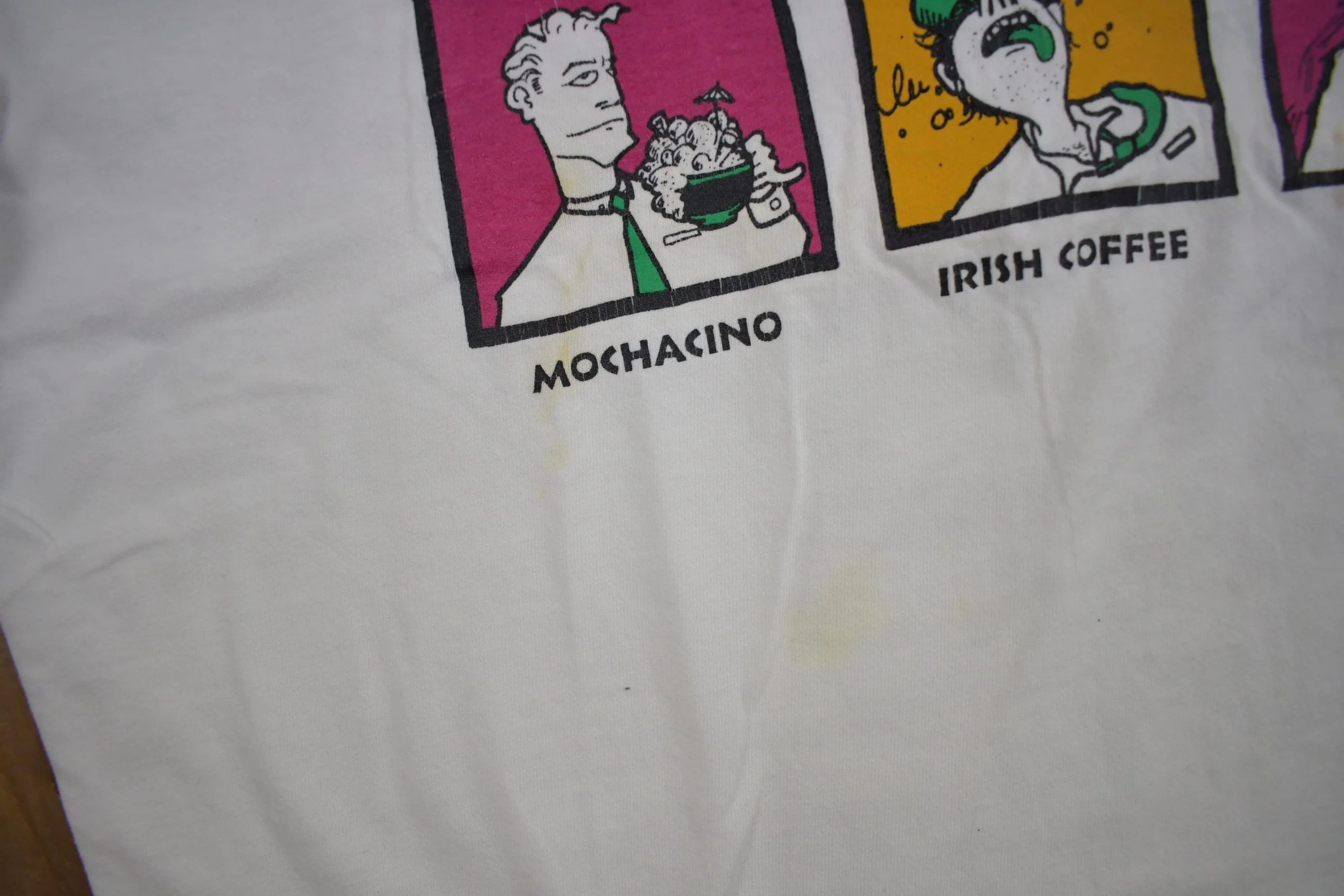 Vintage 1990s Name That Coffee Graphic T Shirt Men's Large - Image 6