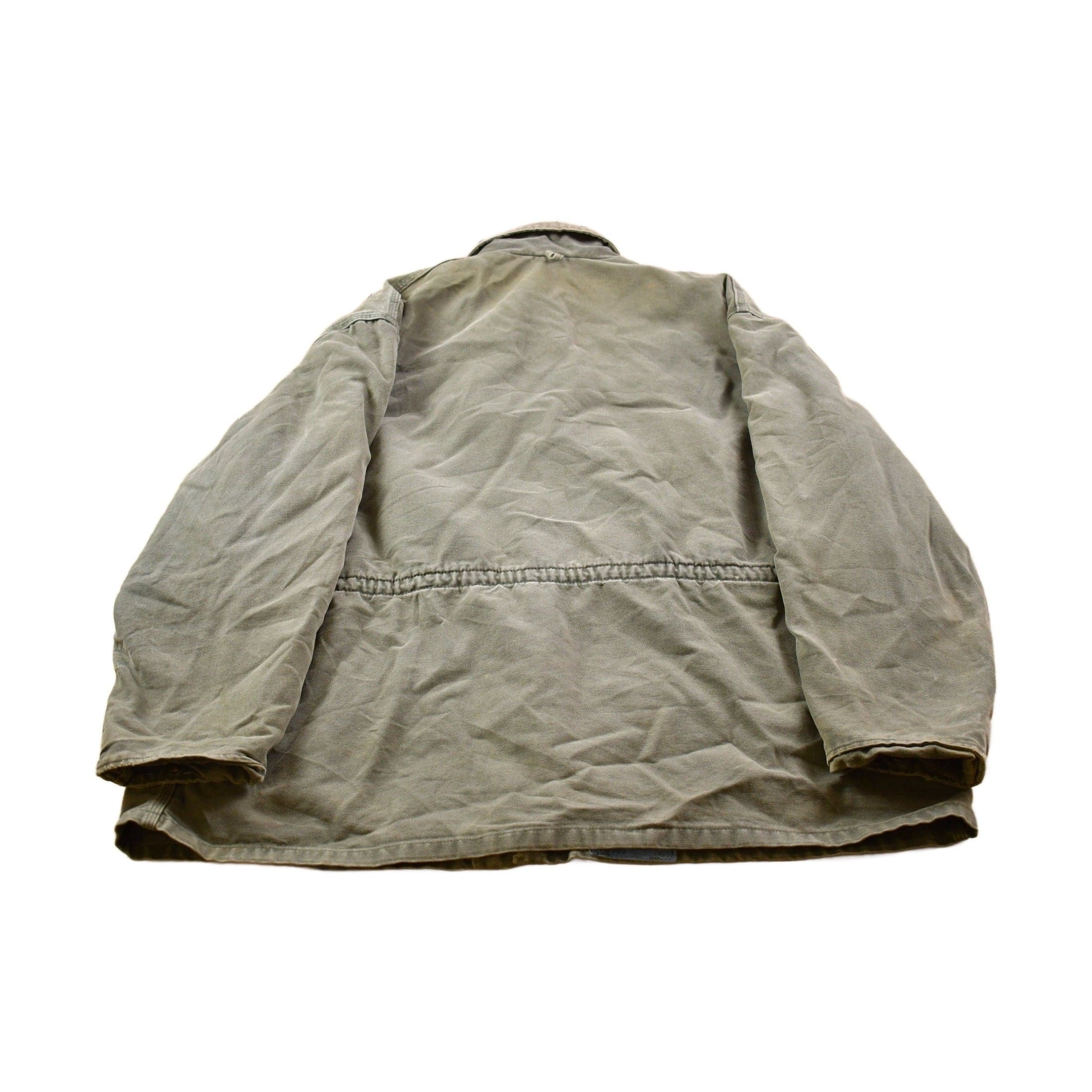 Vintage 1990s Naturally Distressed Blanket Lined Carhartt Chore Coat Men's 3XL - Image 2