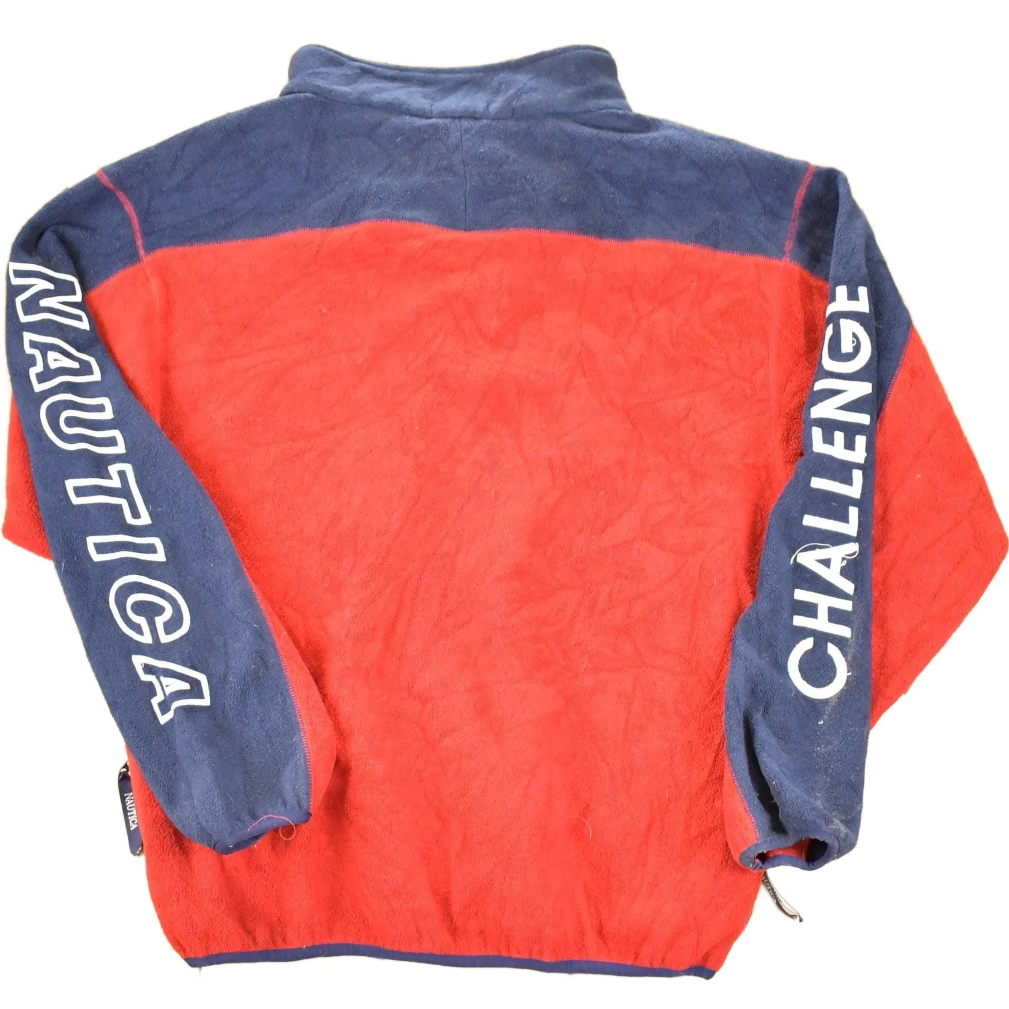 Vintage 1990s Nautica Challenge Fleece Quarter Zip Outdoorsman Sweater Men's L - Image 2