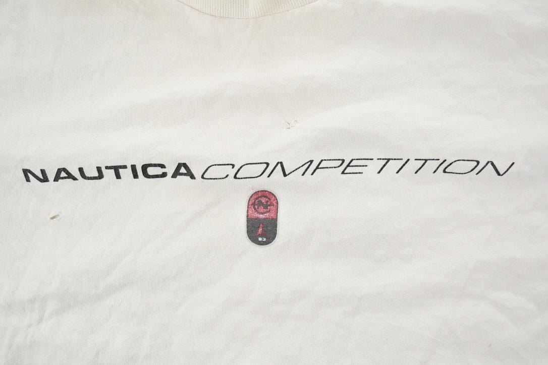 Vintage 1990s Nautica Competition Graphic T-Shirt Men's 2XL - Image 4