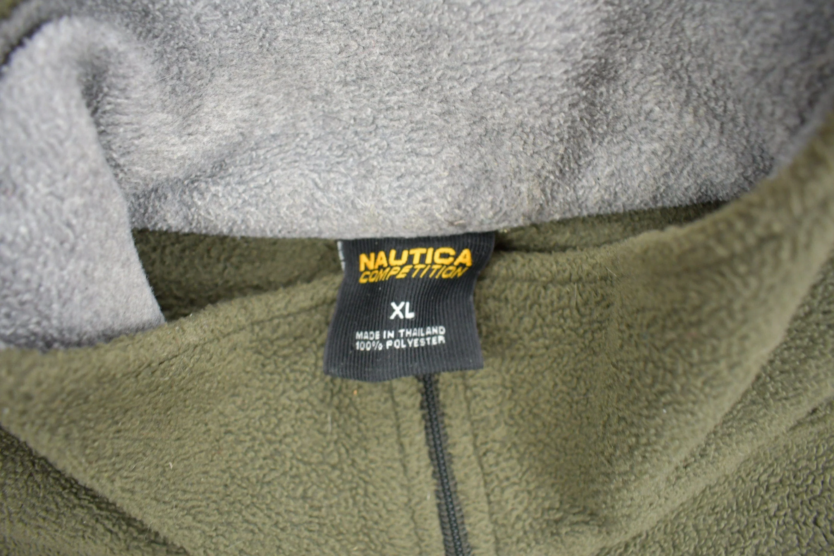 Vintage 1990s Nautica Competition Quarter Zip Fleece Sweater - Image 5