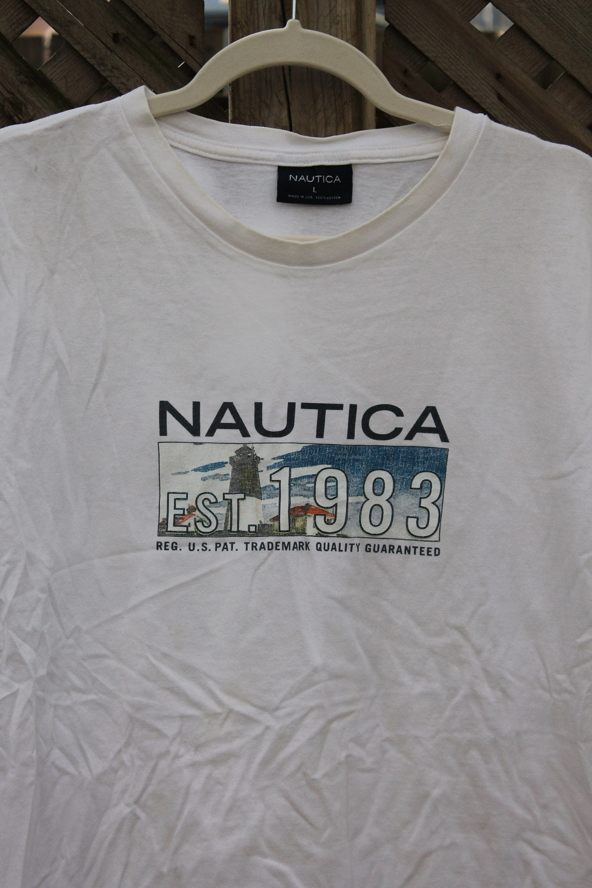Vintage 1990s Nautica Sailing Graphic T Shirt - Image 3