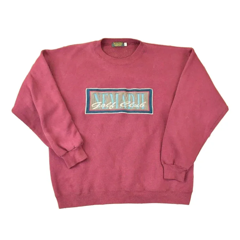 Vintage 1990s Nemadji Golf Club Embroidered Crewneck Sweatshirt Men's L