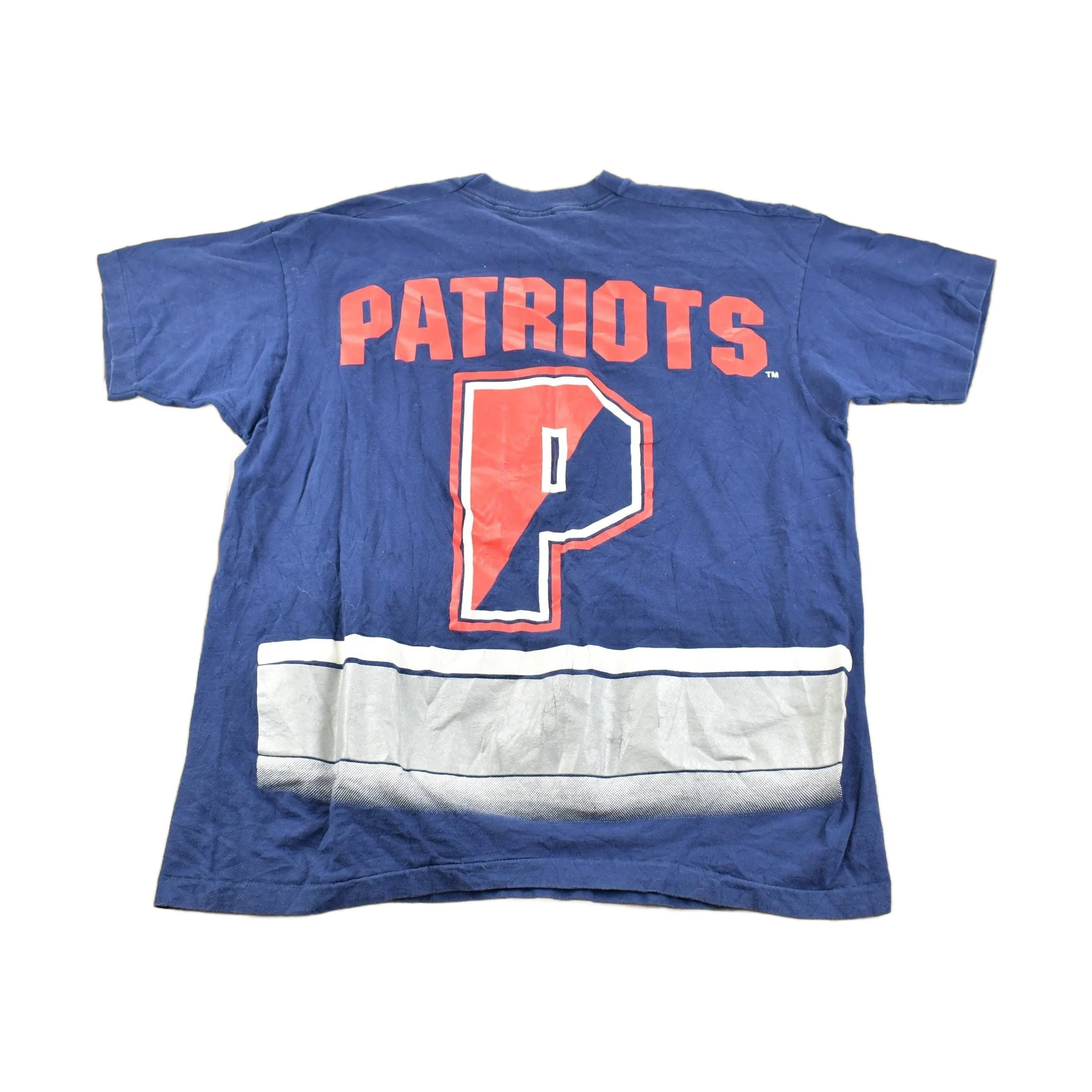 Vintage 1990s New England Patriots NFL Graphic T-Shirt Men's XL - Image 2