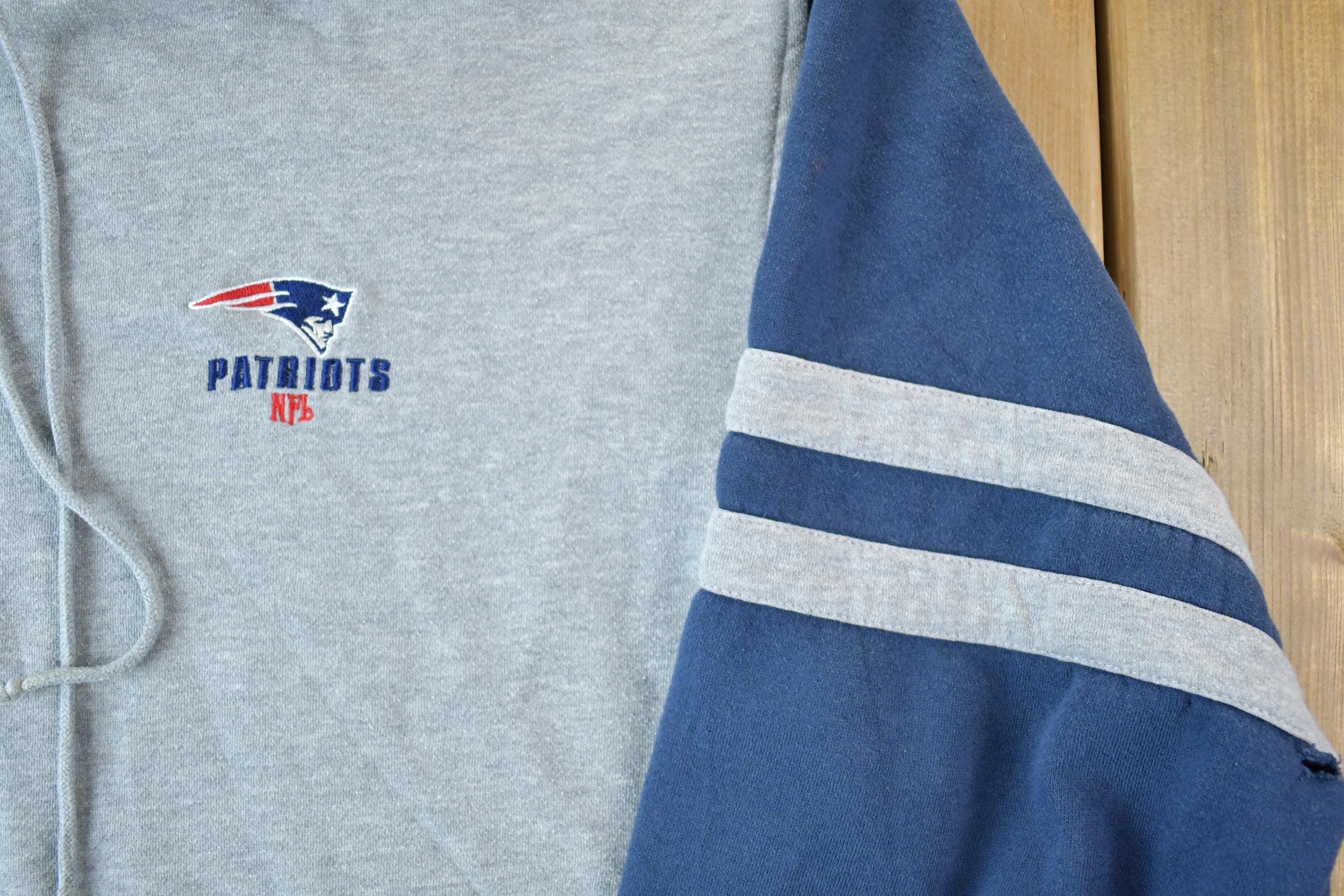 Vintage 1990s New England Patriots NFL Hoodie Sweatshirt Men's XL - Image 5