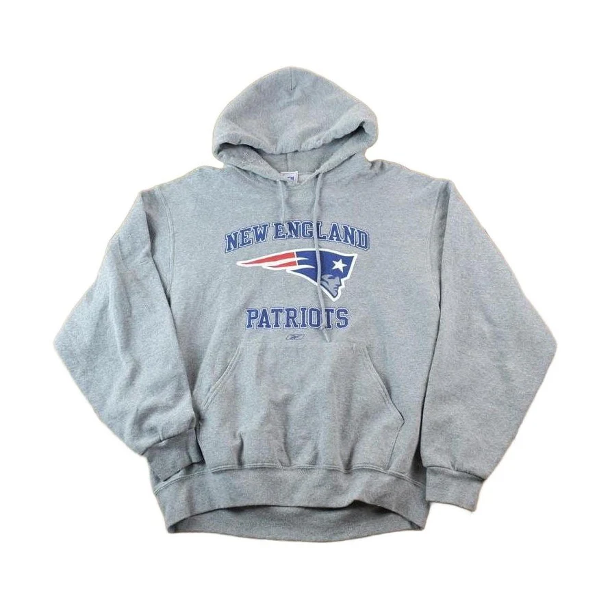 Vintage 1990s New England Patriots Reebok NFL Hoodie Sweatshirt Men's Large