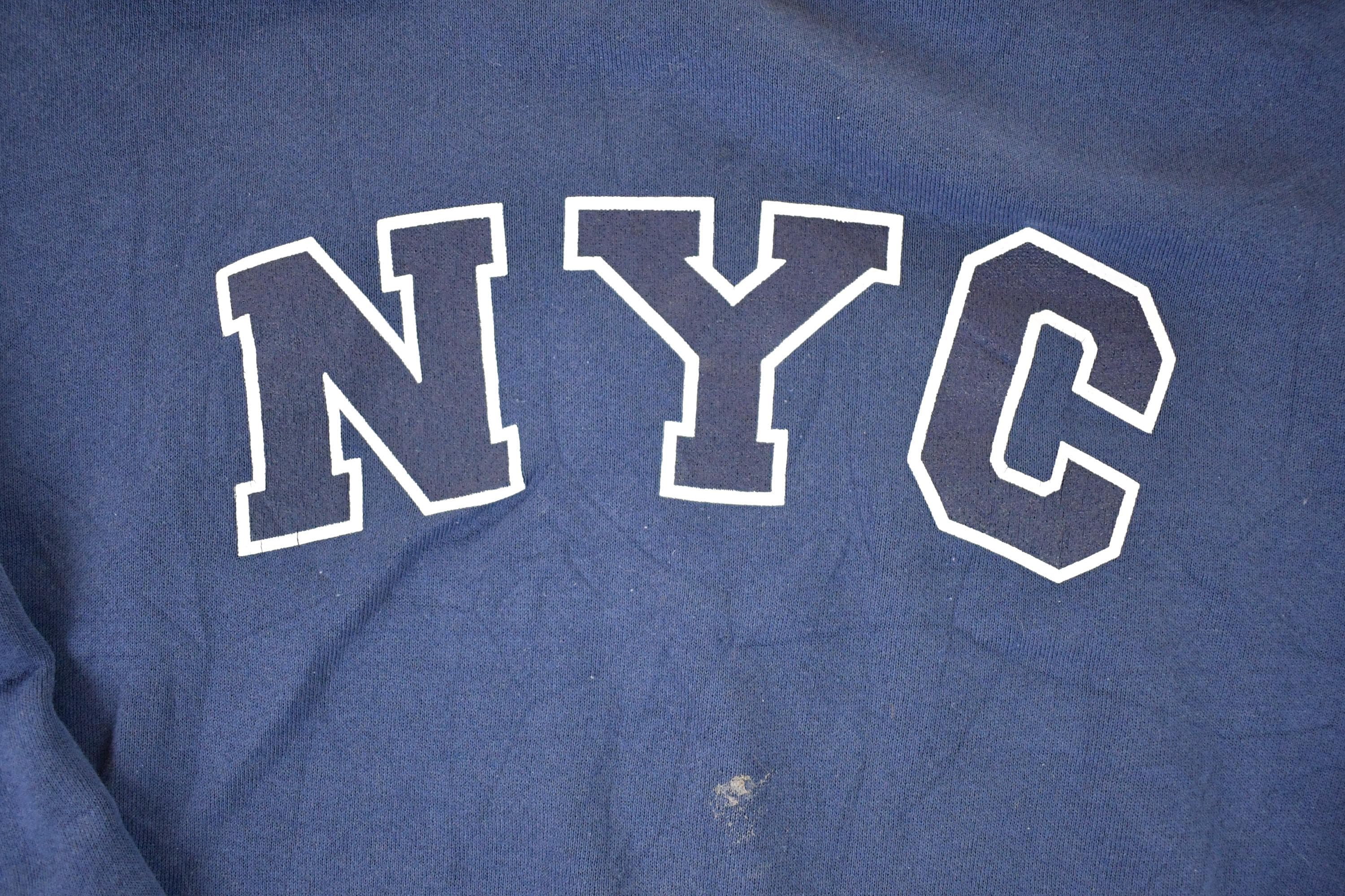 Vintage 1990s New York City Hoodie Sweatshirt Men's L - Image 3