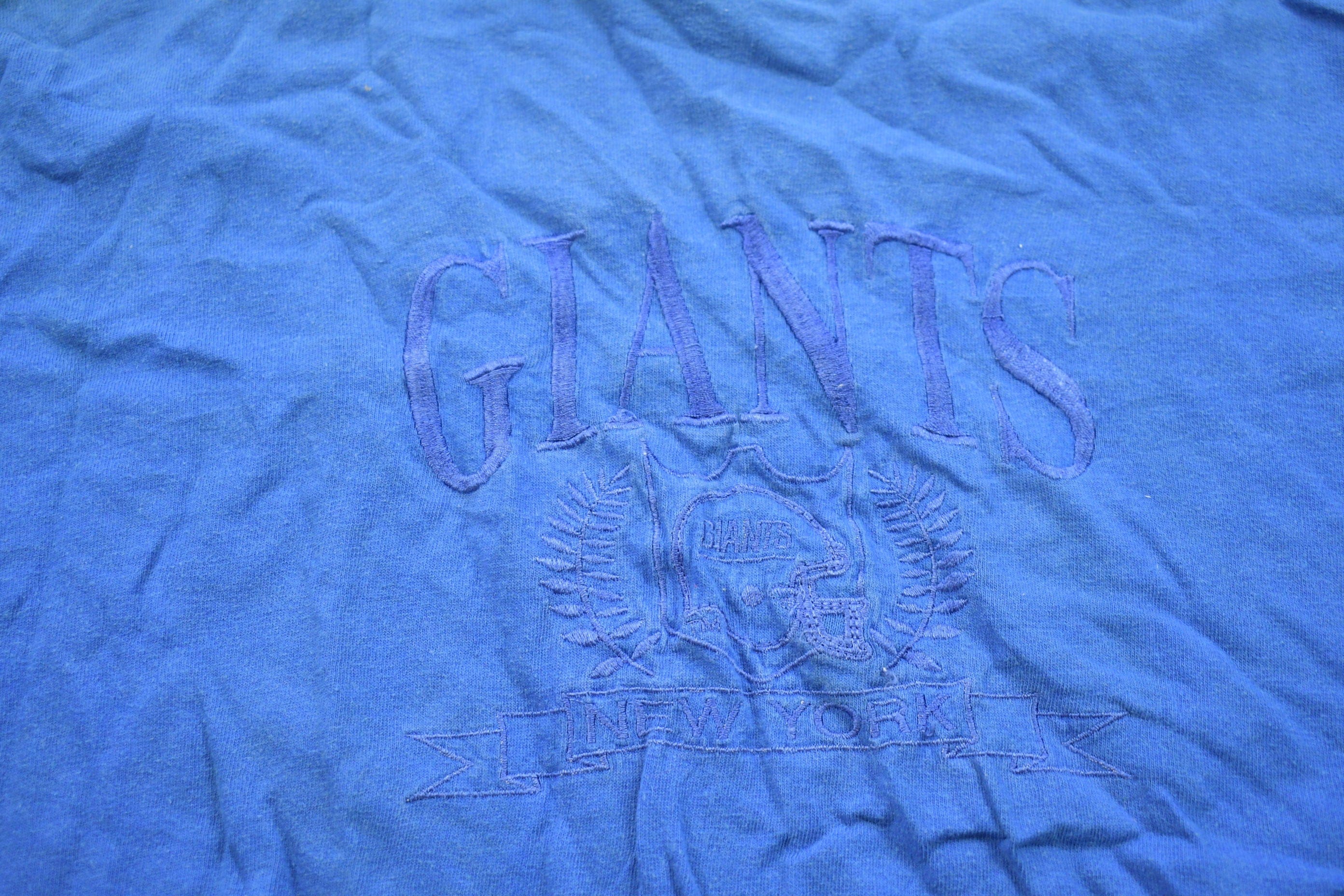 Vintage 1990s New York Giants NFL Logo7 Long Sleeved T-Shirt Men's Large - Image 3