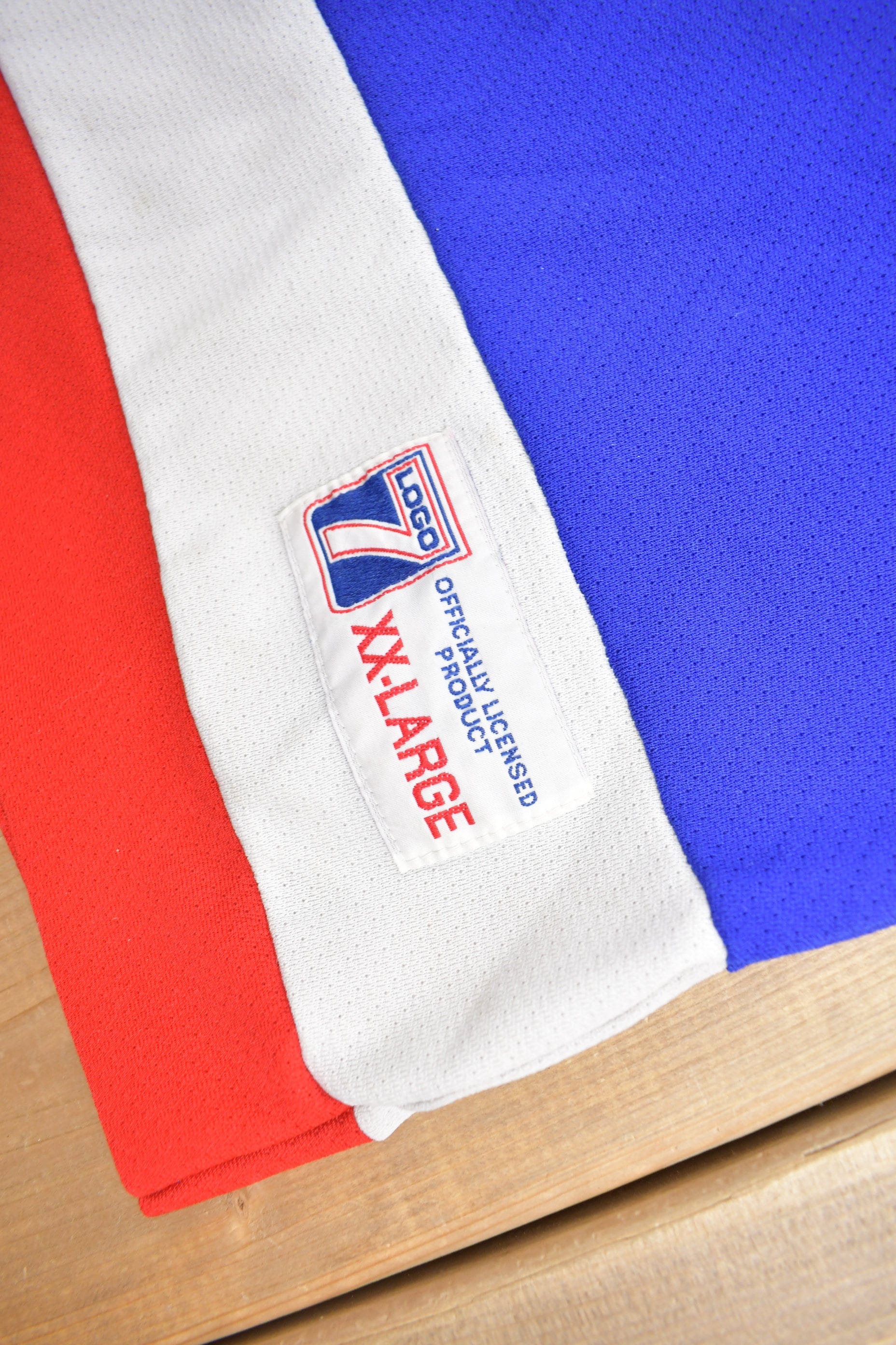 Vintage 1990s New York Rangers NHL Logo 7 Hockey Jersey Men's 2XL - Image 7