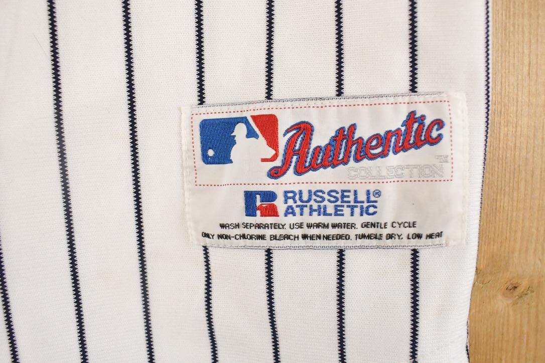 Vintage 1990s New York Yankees Pinstripe MLB Baseball Jersey Men's Youth L - Image 6