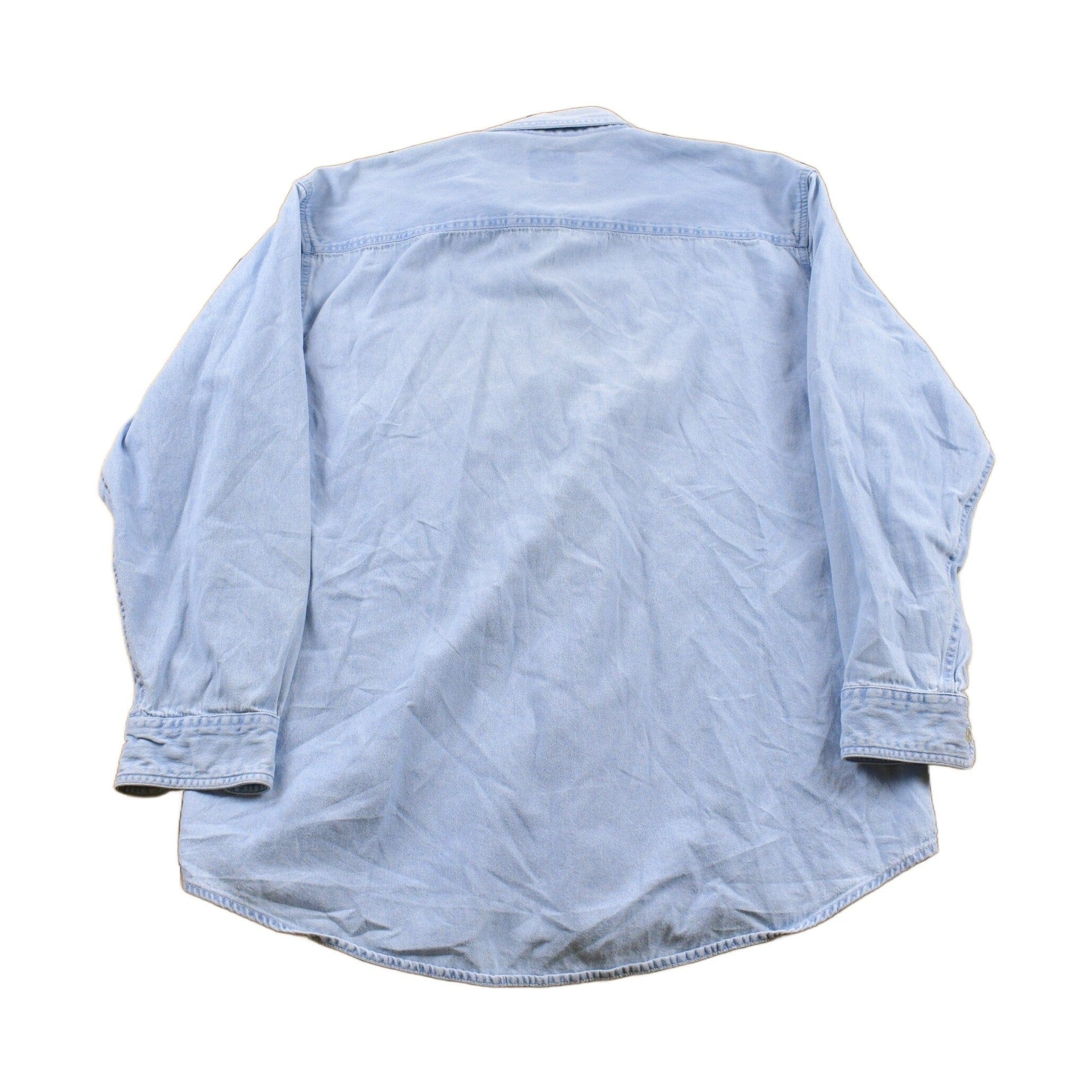 Vintage 1990s NFL Indianapolis Colts Denim Button Up Shirt Men's XL - Image 2