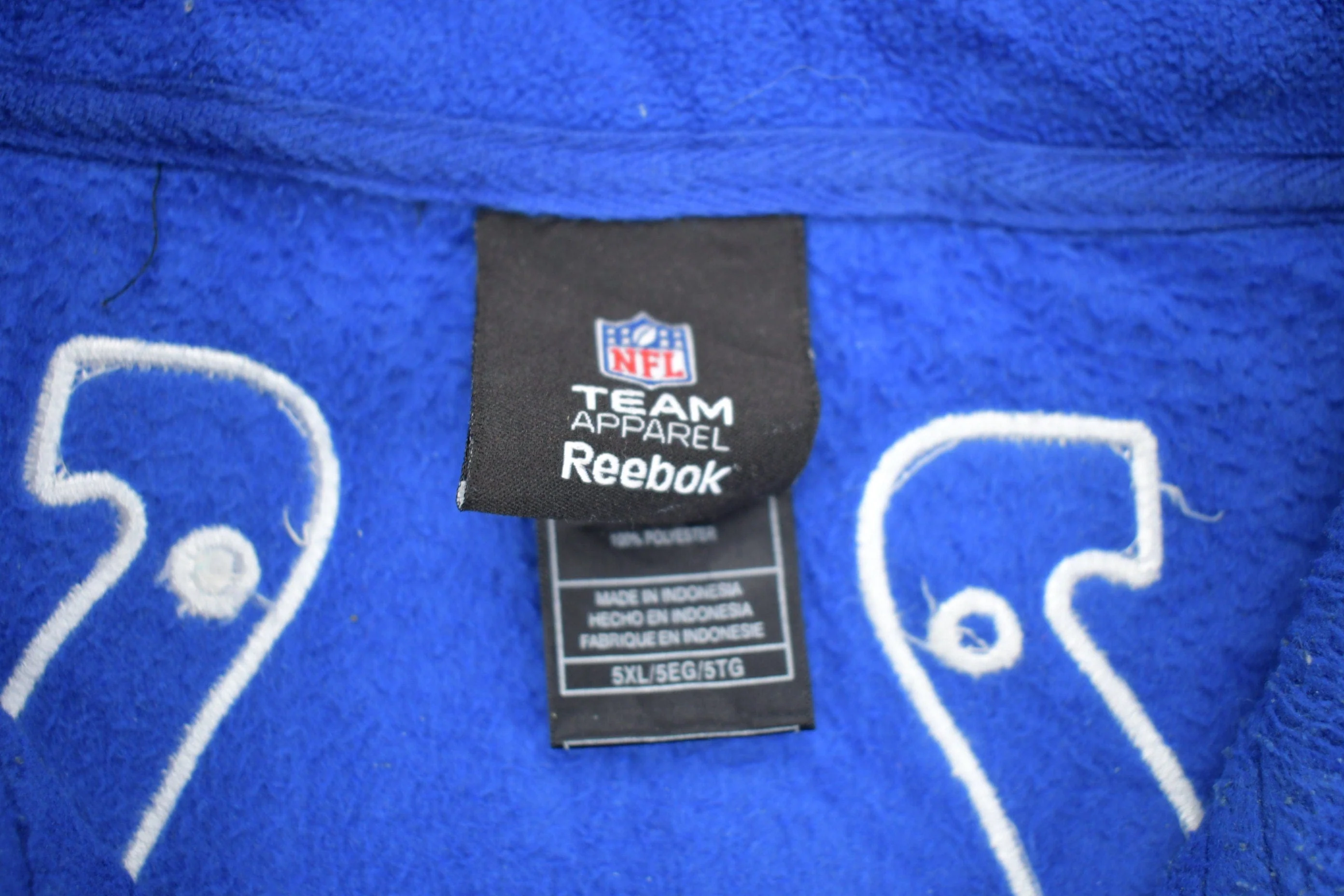 Vintage 1990s NFL Indianapolis Colts Fleece Sweater Men's 5XL - Image 3