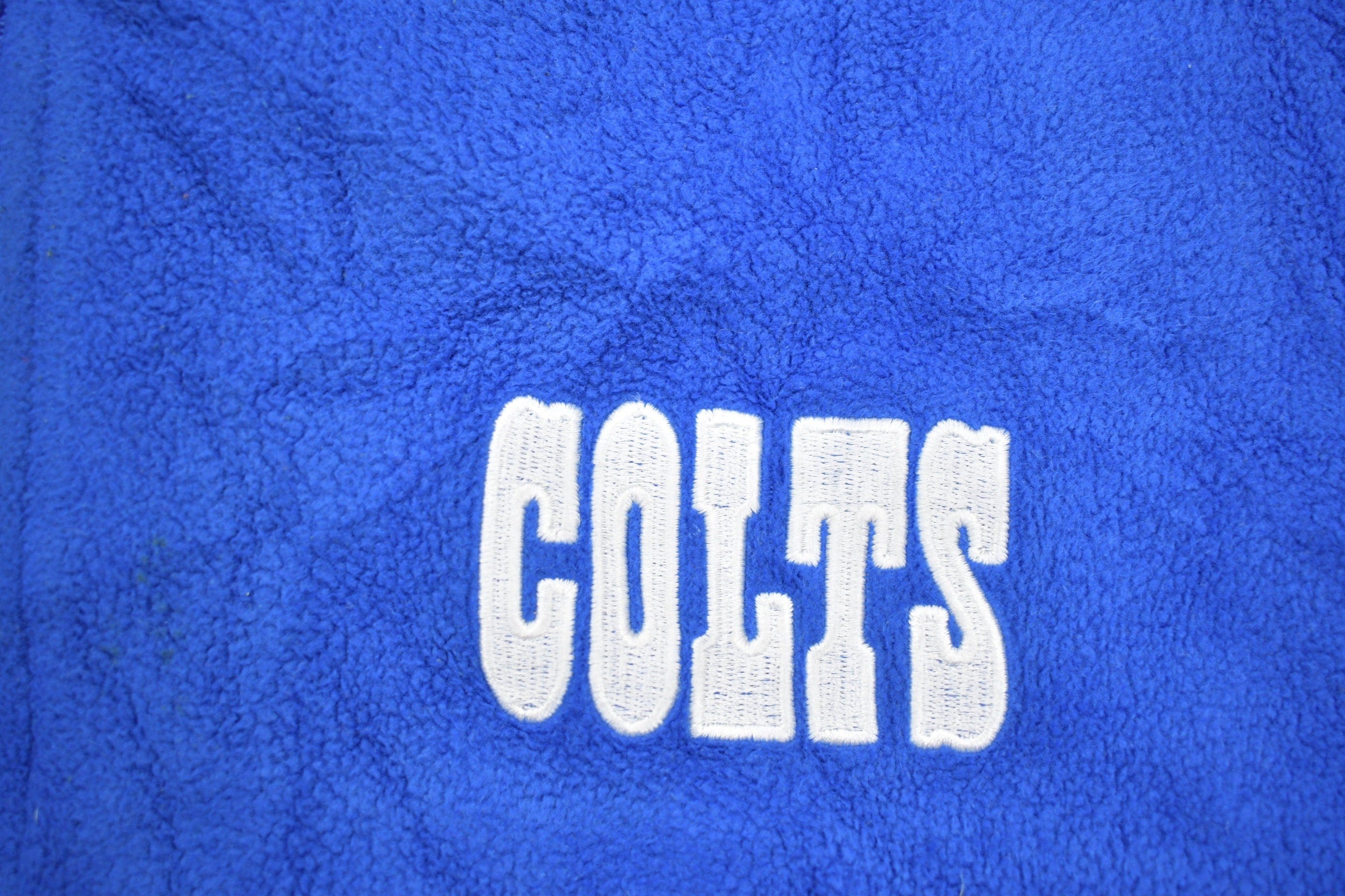 Vintage 1990s NFL Indianapolis Colts Fleece Sweater Men's 5XL - Image 4