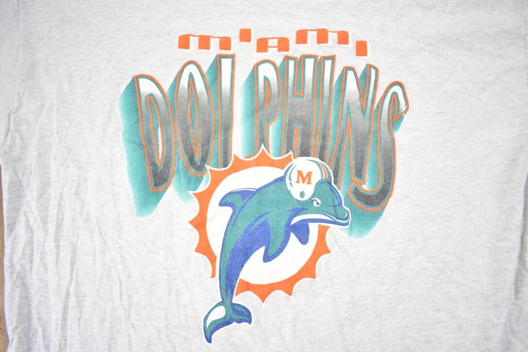 Vintage 1990s NFL Miami Dolphins T-Shirt Men's 2XL - Image 3