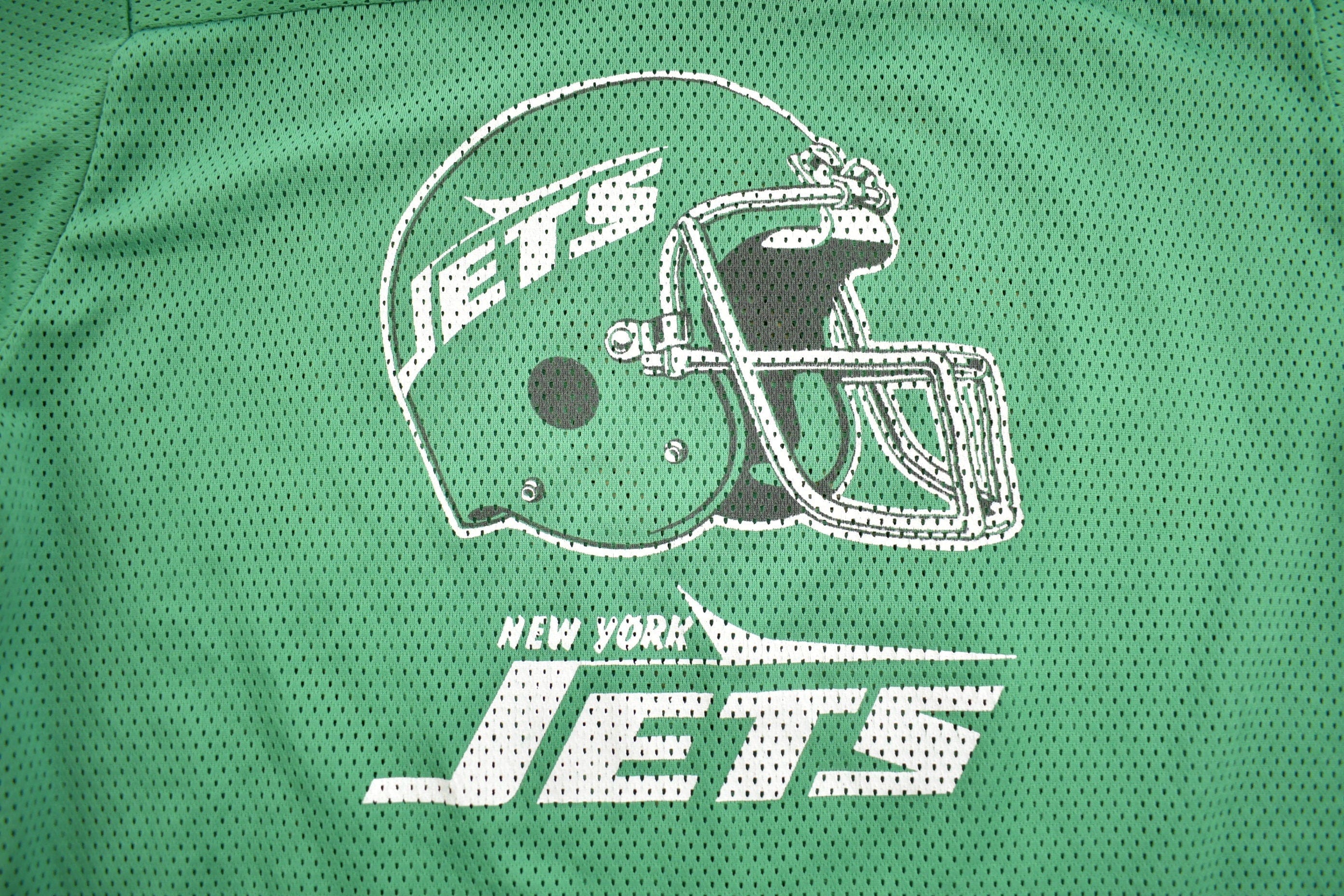 Vintage 1990s NFL New York Jets Mesh Jersey Men's Large - Image 3