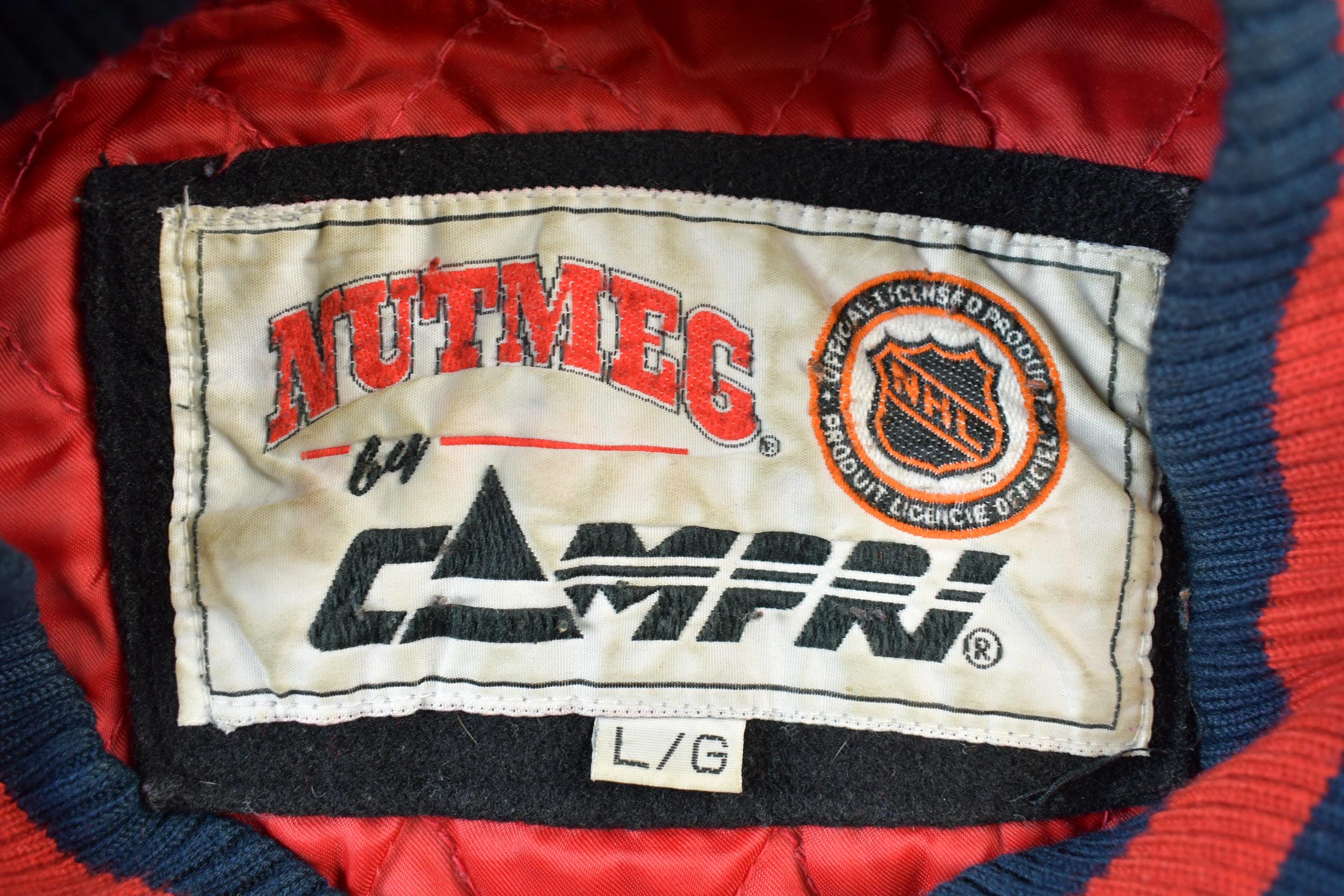 Vintage 1990s NHL Chicago Black Hawks Wool Varsity Jacket Men's Large - Image 3
