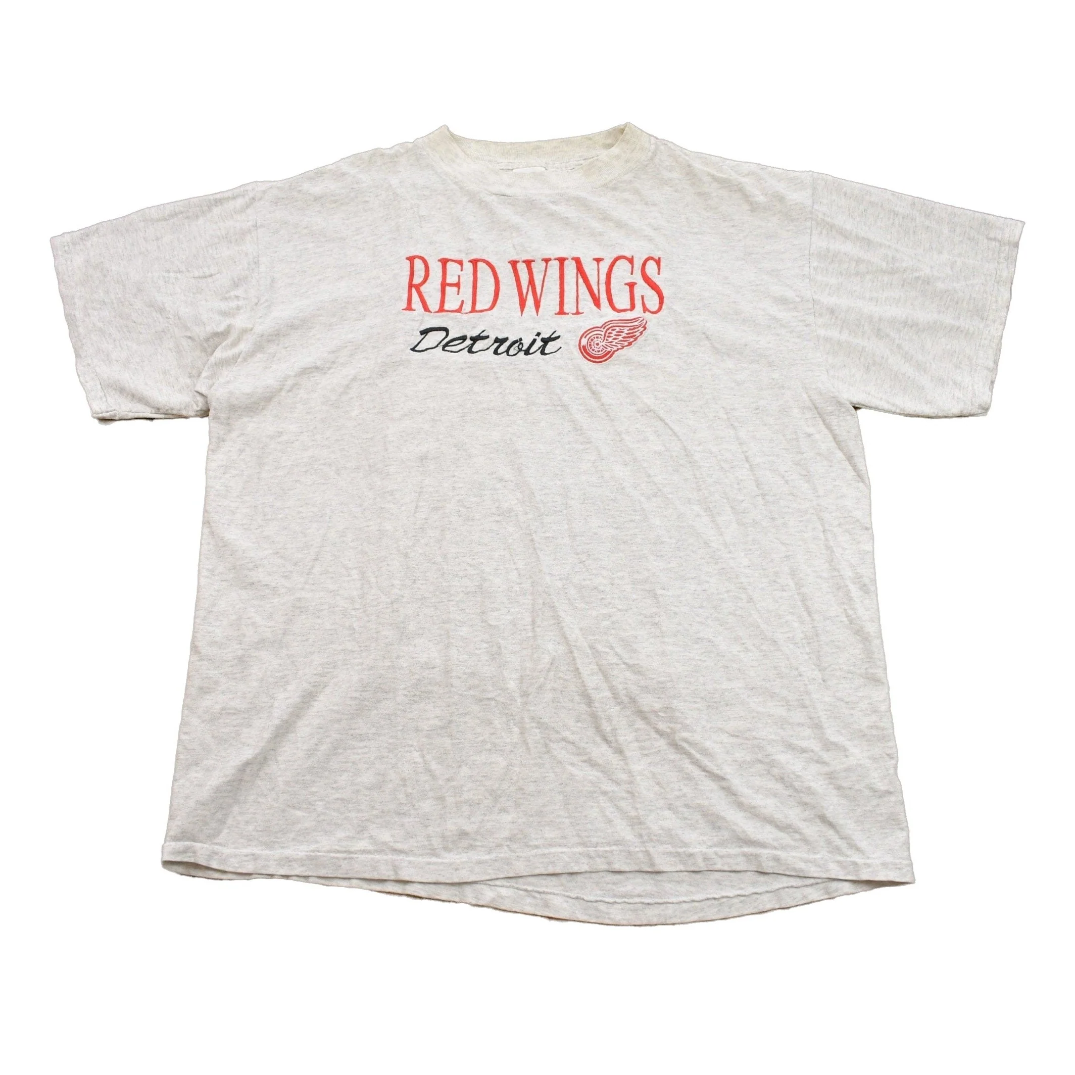 Vintage 1990s NHL Detroit Red Wings Embroidered T-Shirt Men's Large