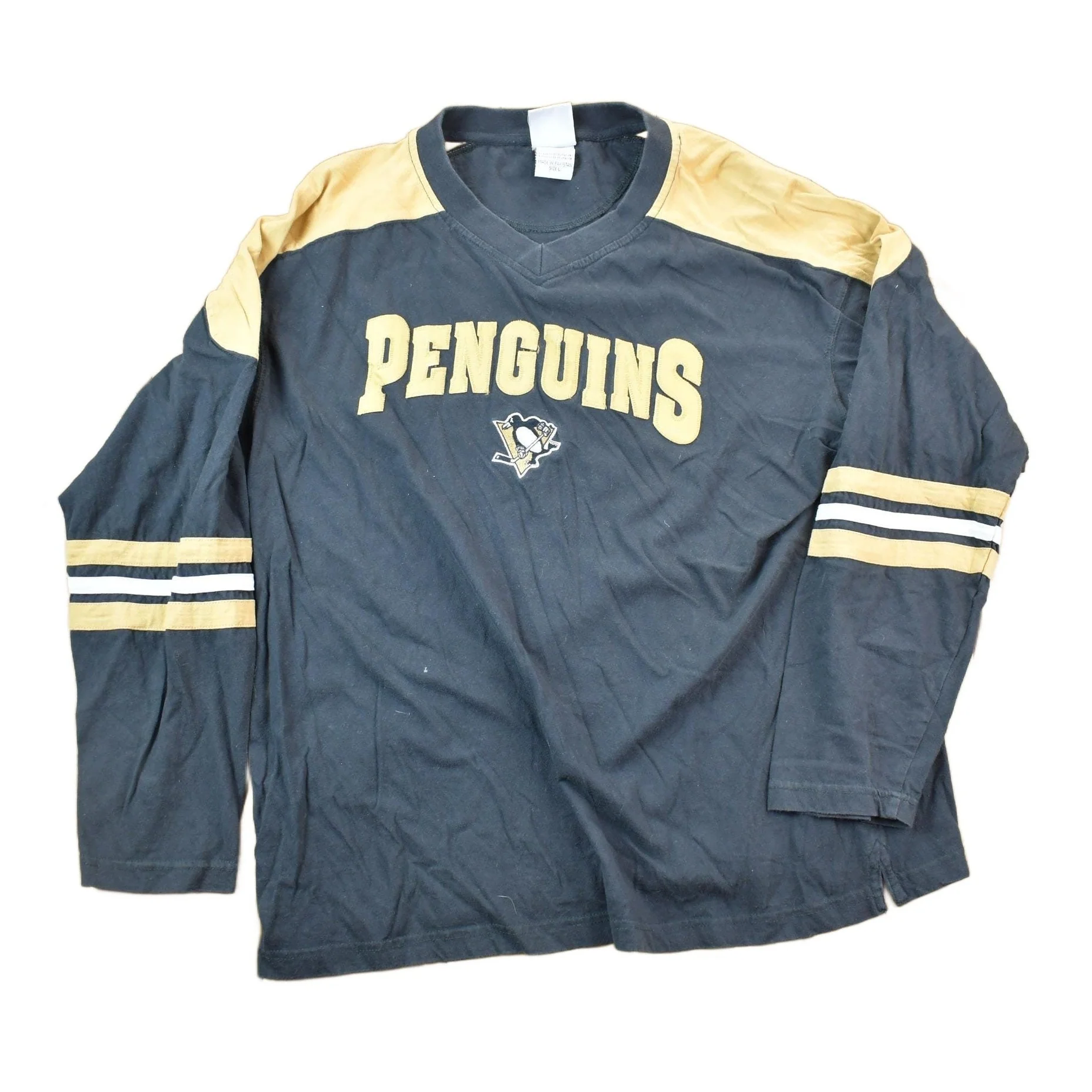 Vintage 1990s Pittsburgh Penguins NHL Hockey Long Sleeve T-Shirt Men's XL