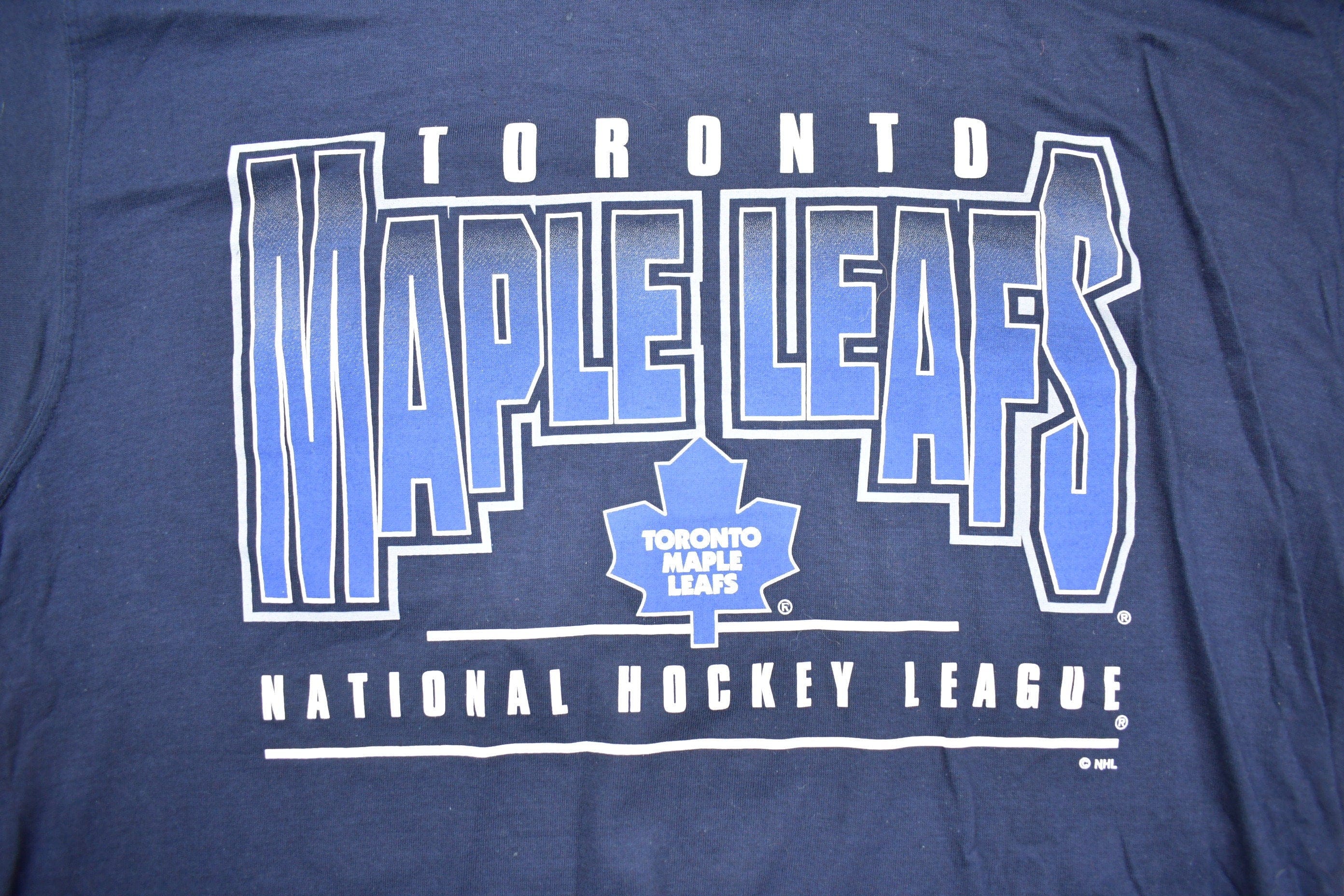 Vintage 1990s NHL Starter Toronto Maple Leafs Graphic T-Shirt Men's Large - Image 3