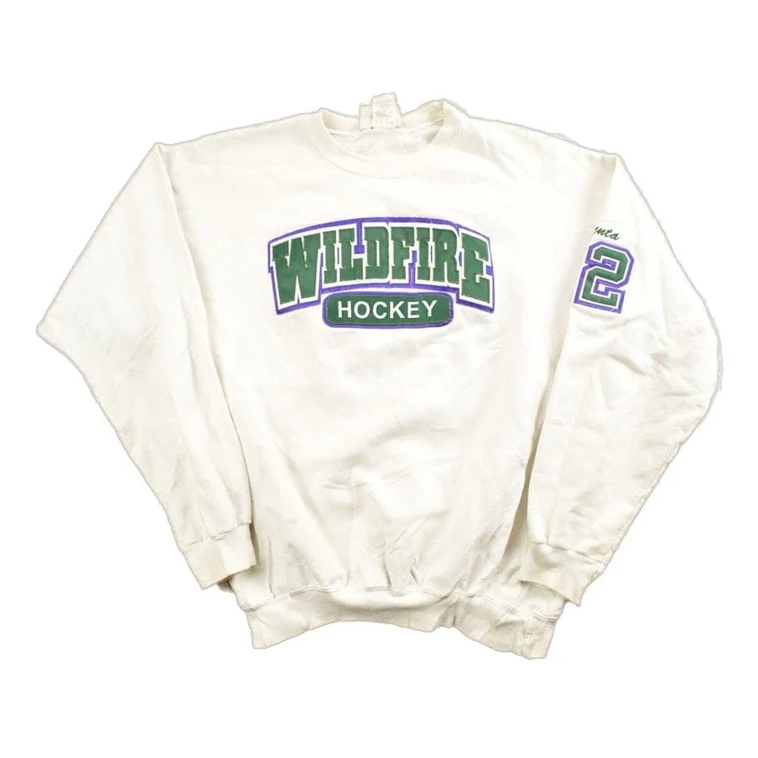 Vintage 1990s NHL Wildfire Valenta 22 Hockey Crewneck Men's Medium
