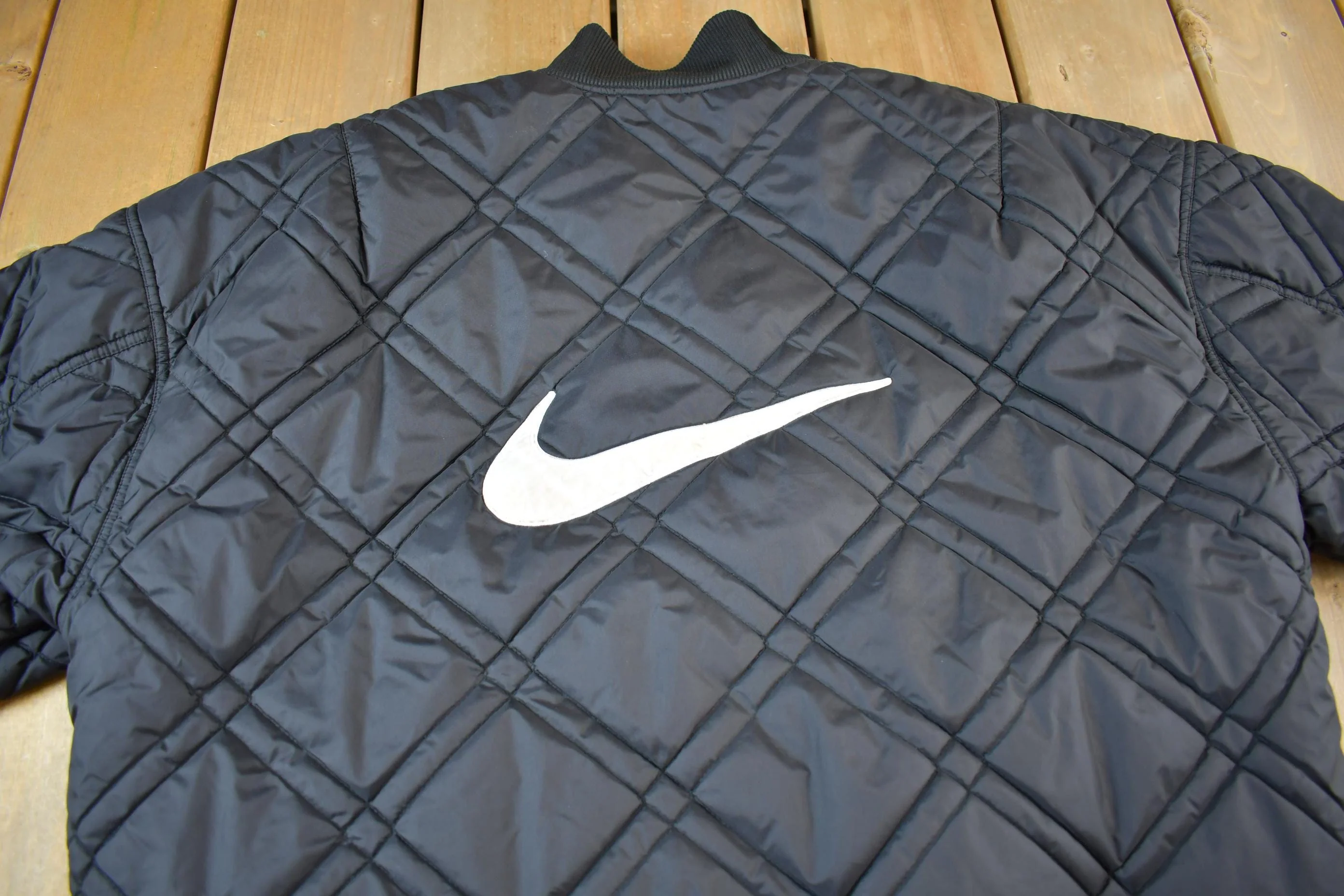 Vintage 1990s Nike Big Swoosh Reversible Jacket Men's Large - Image 5