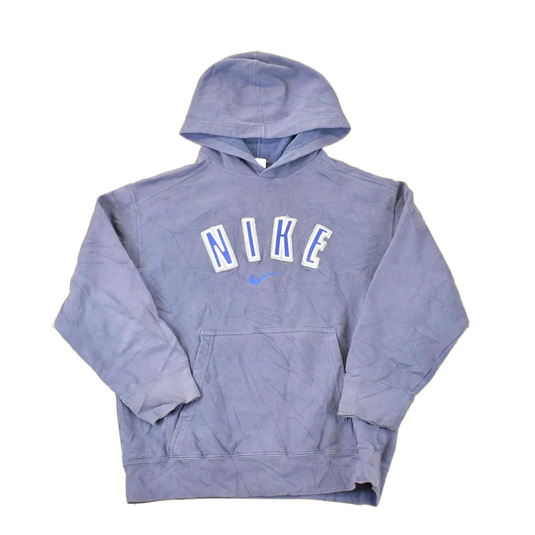 Vintage 1990s Nike Embroidered Mini Swoosh Hoodie Sweatshirt Men's S