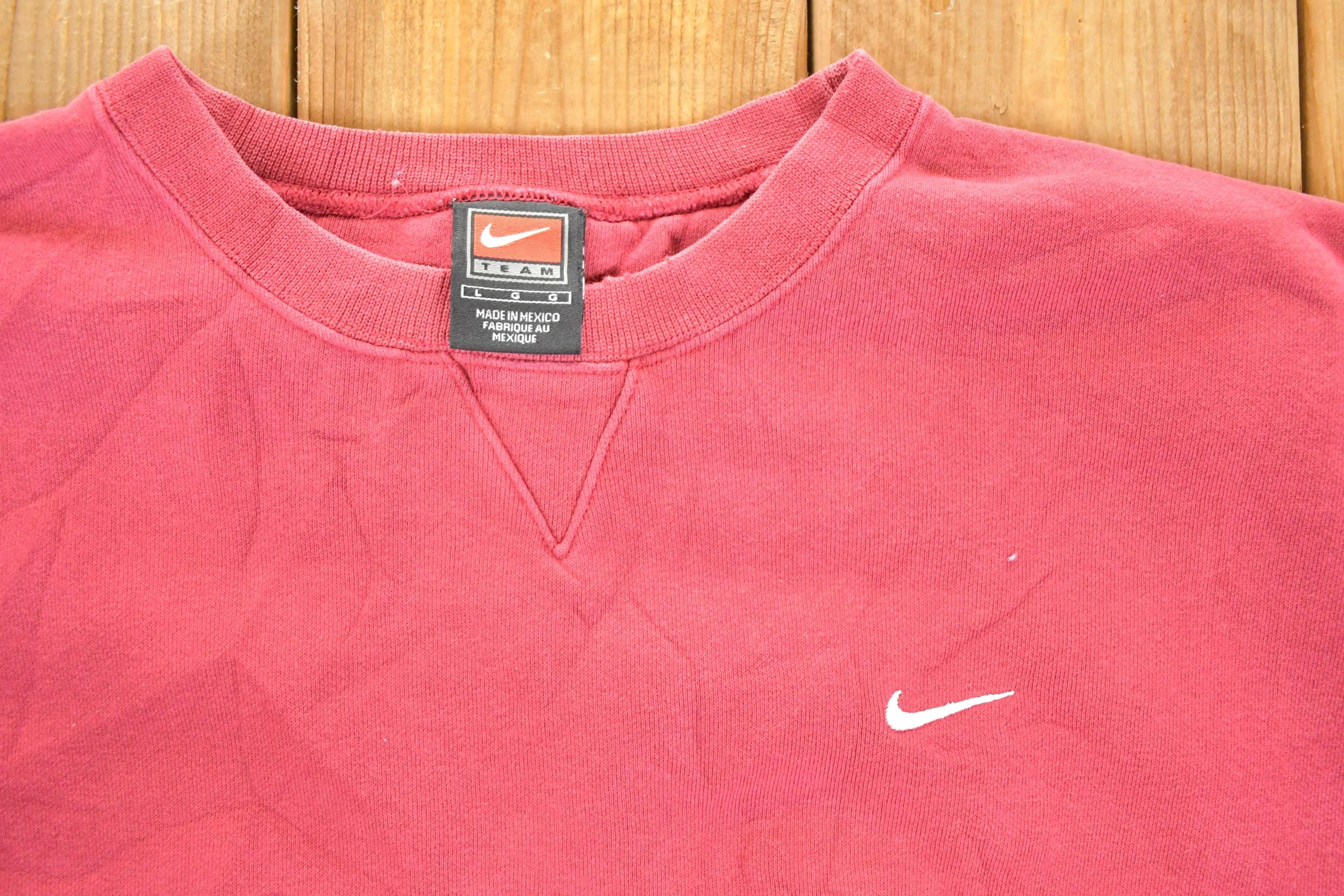 Vintage 1990s Nike Embroidered Mini Swoosh Sweatshirt Mens XL - Image 3