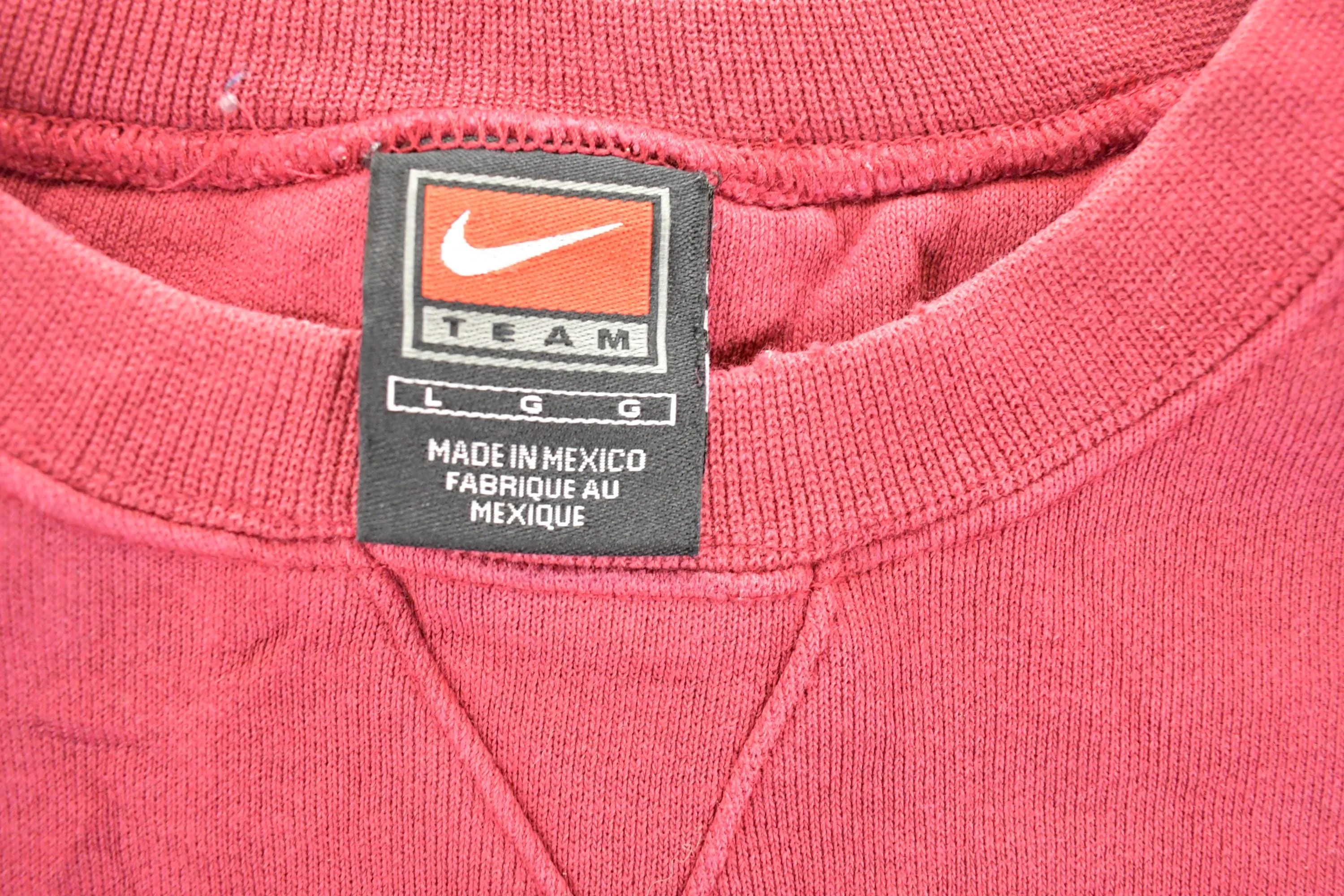 Vintage 1990s Nike Embroidered Mini Swoosh Sweatshirt Mens XL - Image 4