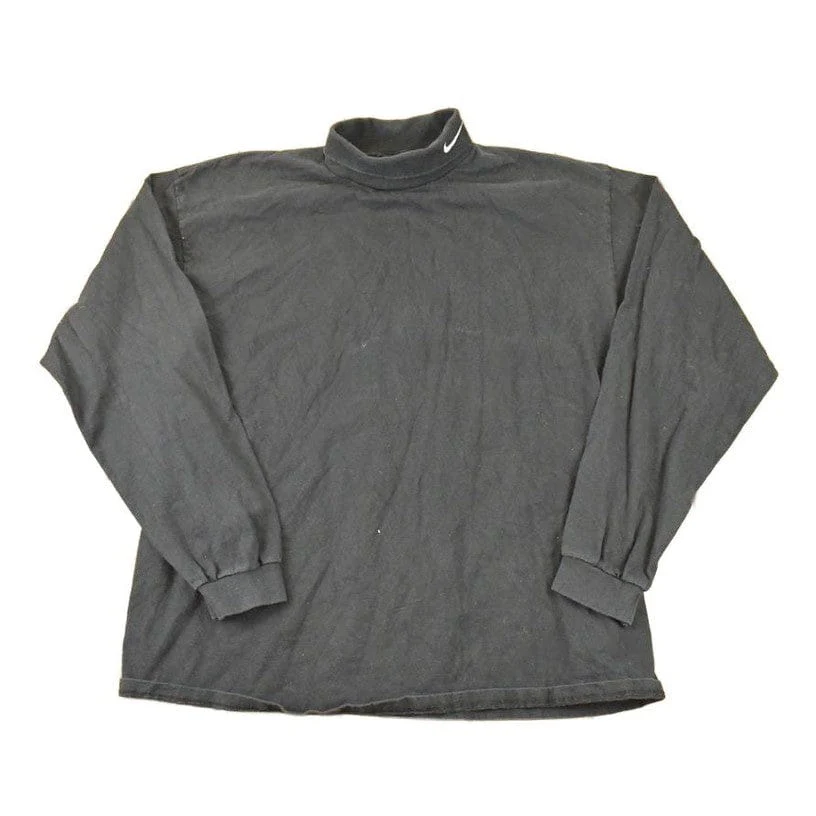 Vintage 1990s Nike Embroidered Swoosh Turtleneck Shirt Men's L