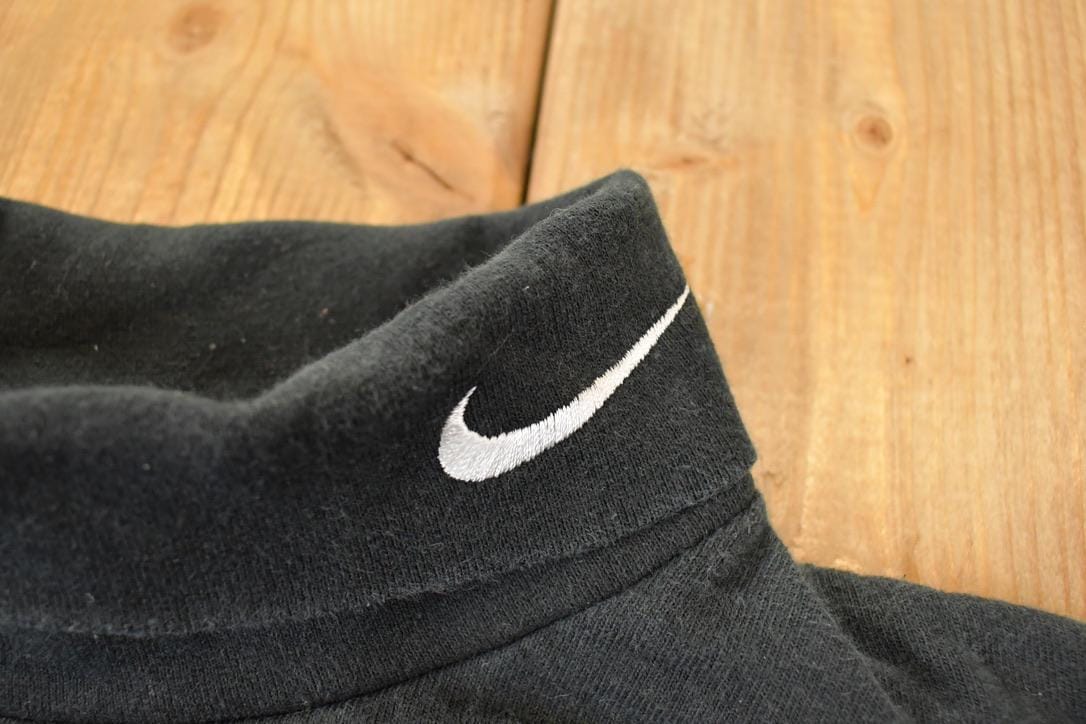 Vintage 1990s Nike Embroidered Swoosh Turtleneck Shirt Men's L - Image 3