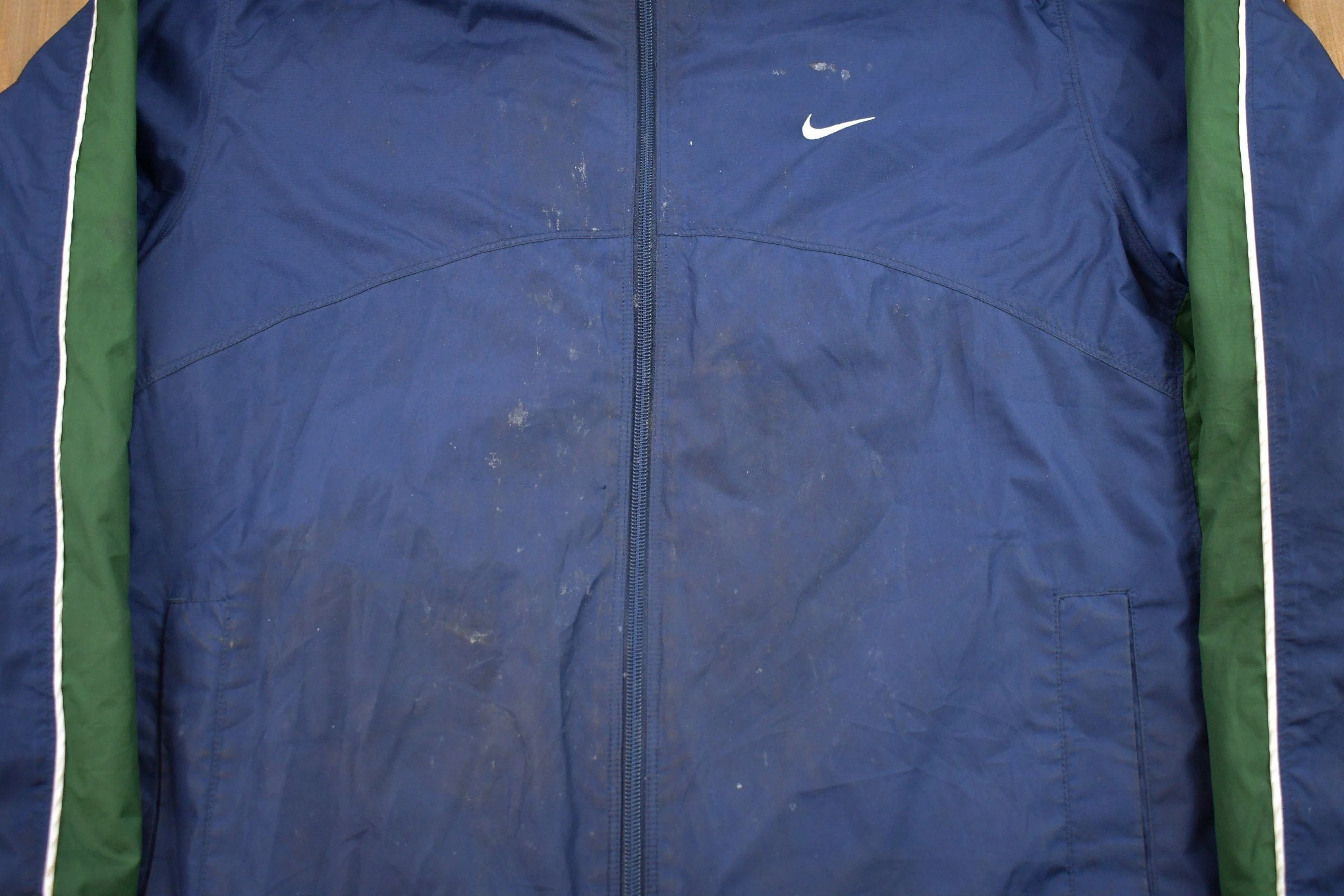 Vintage 1990s Nike Full Zip Windbreaker Jacket Men's M - Image 3