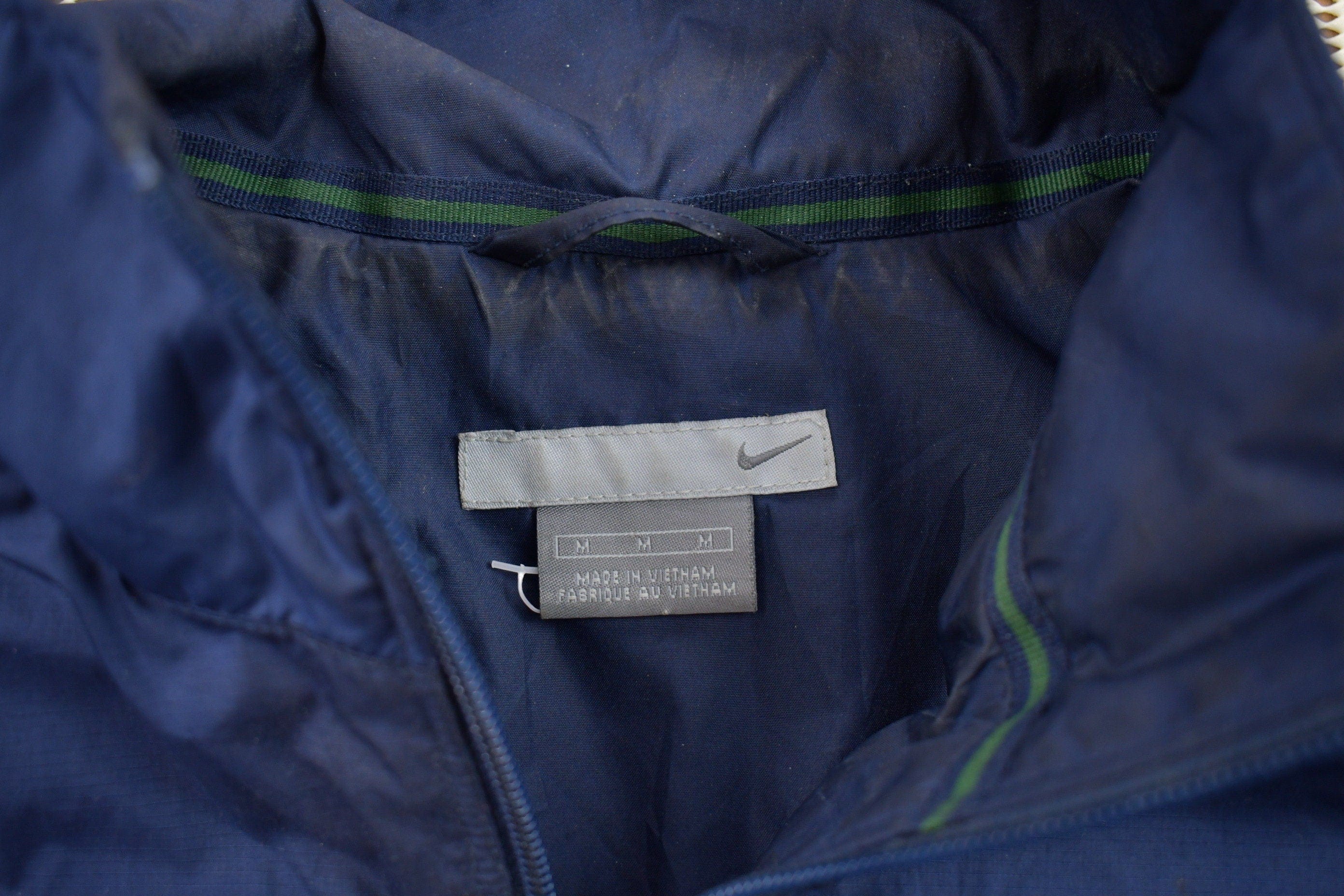 Vintage 1990s Nike Full Zip Windbreaker Jacket Men's M - Image 4