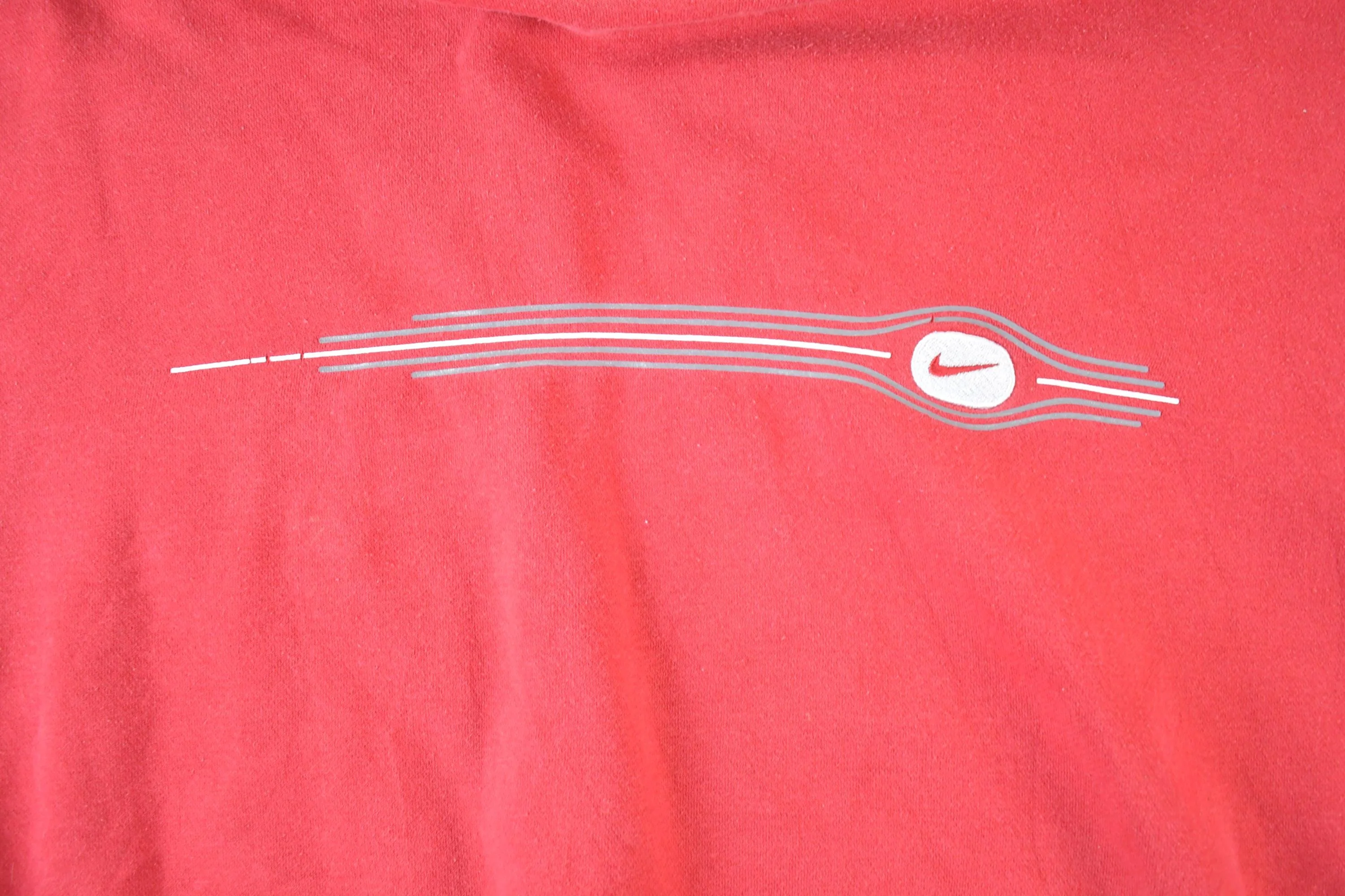 Vintage 1990s Nike Graphic Print Mini Swoosh Hoodie Sweatshirt Men's XL - Image 5