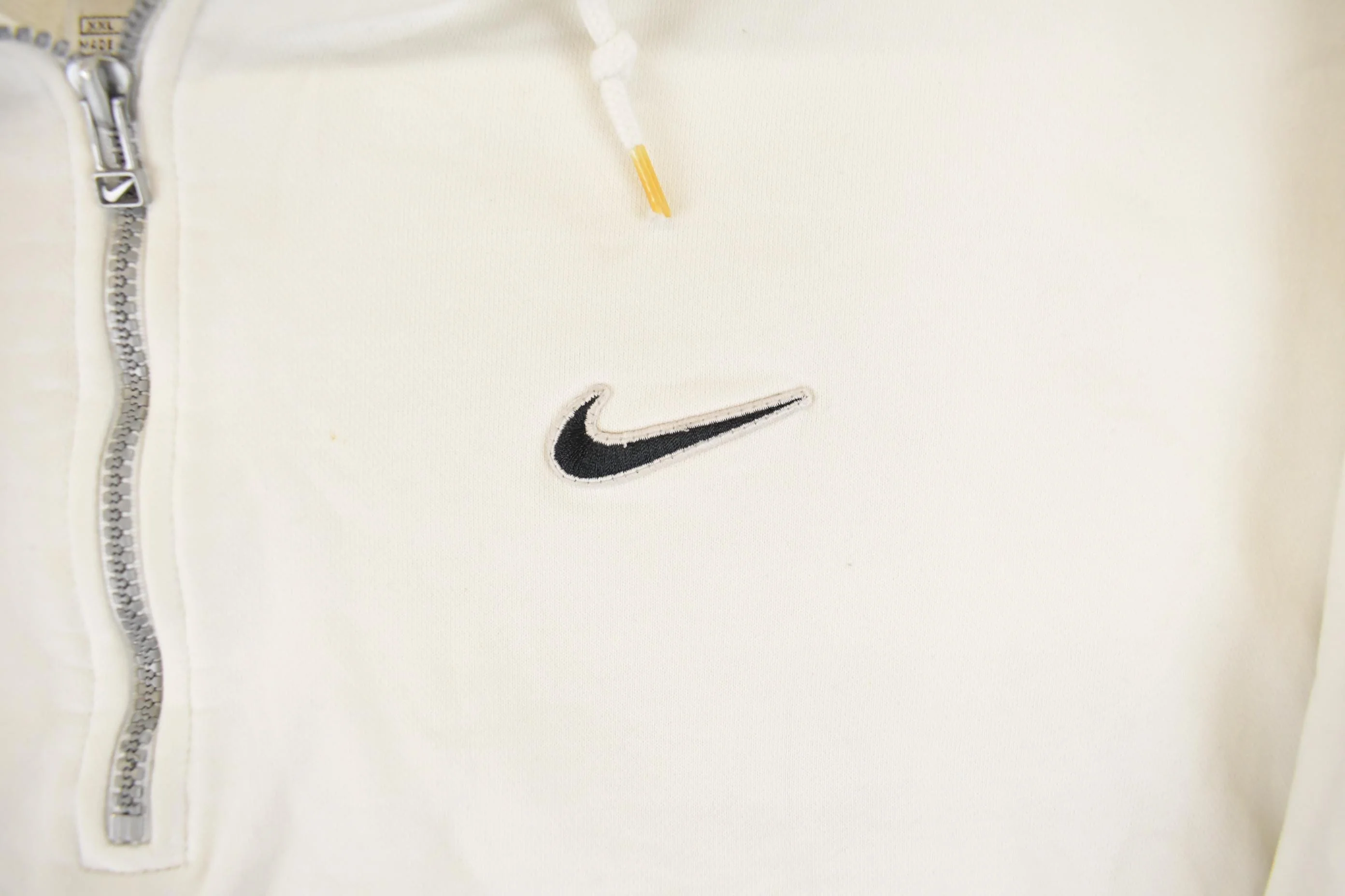 Vintage 1990s Nike Mini Swoosh Quarter Zip Hoodie Men's 2XL - Image 3